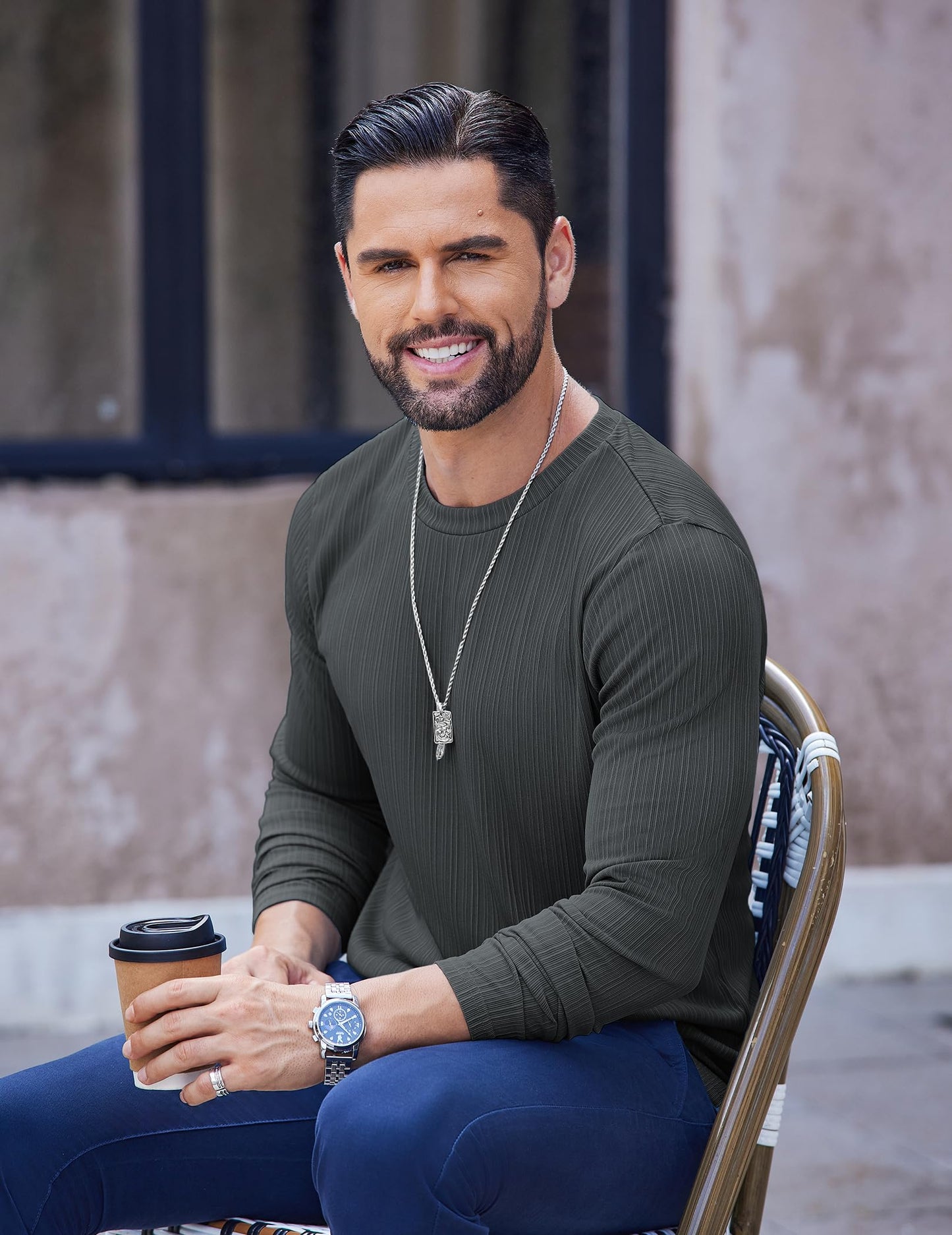 COOFANDY Men’s Long Sleeve T-Shirt