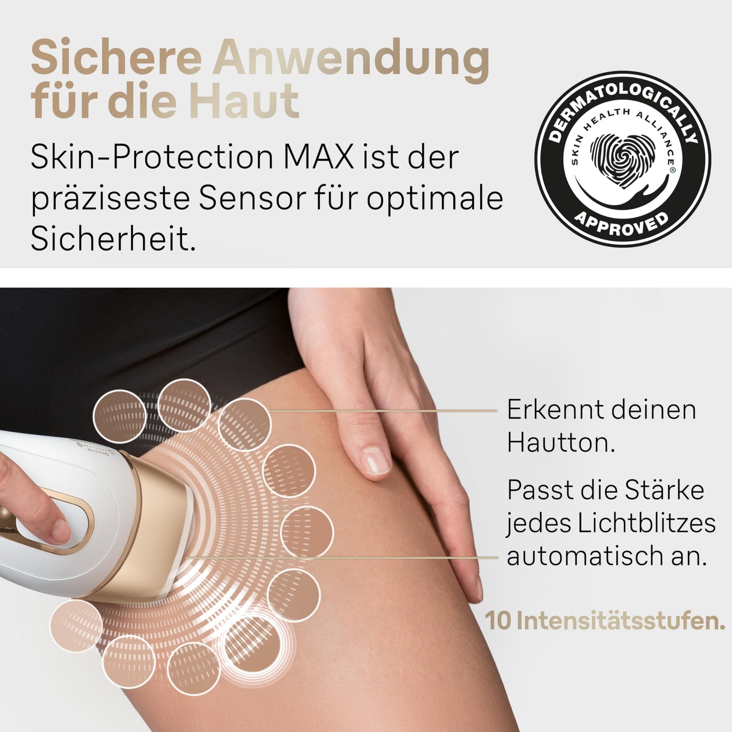 Braun IPL Silk Expert Pro 5 Haarentfernungsgerät Damen/Herren, 2 Aufsätze, sichtbare Haarentfernung, Designed In Germany, Venus Rasierer, Alternative zu Laser Haarentfernung, PL5157, weiß/gold