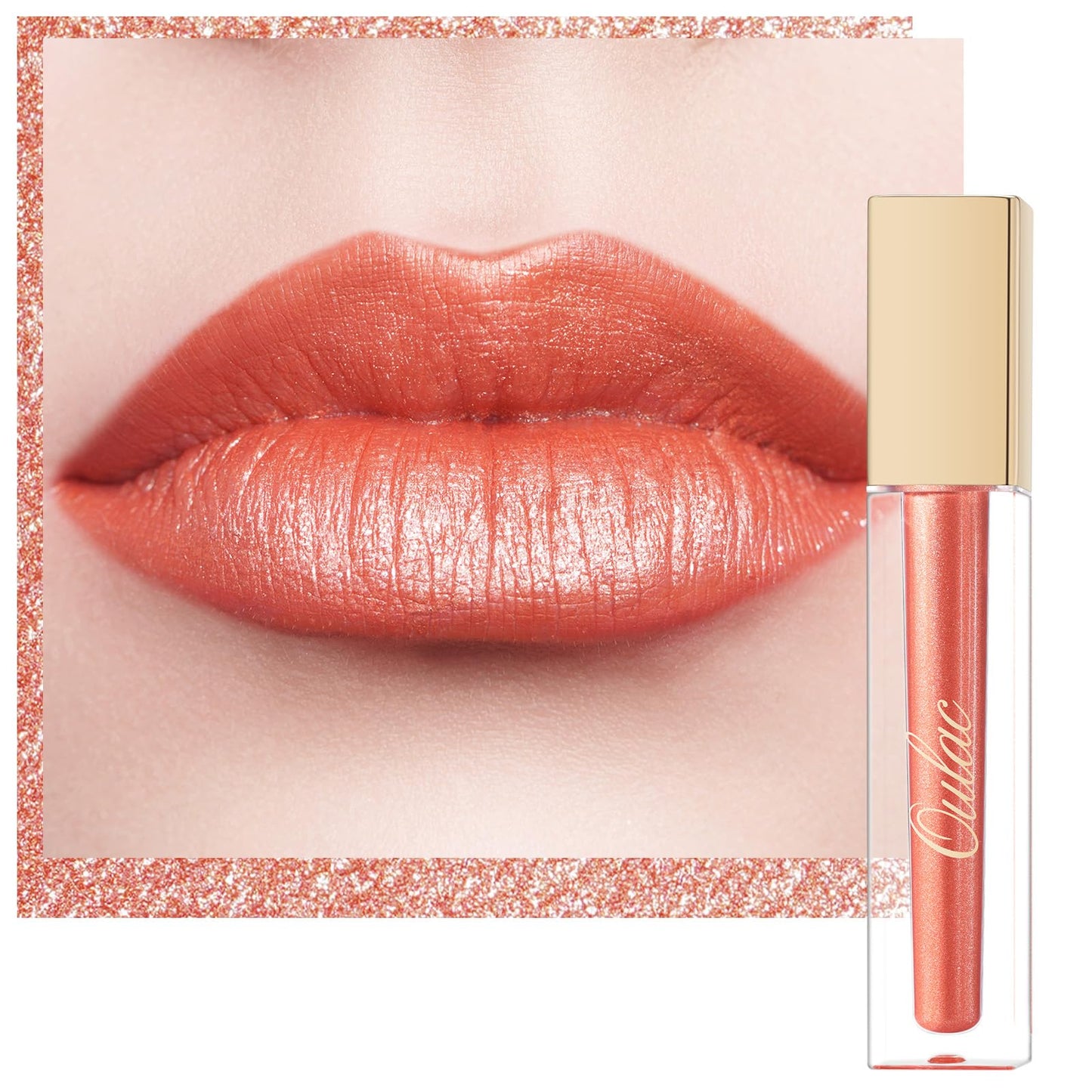 Oulac Metallic Glitter 2-in-1 Lipstick Eyeshadow Long-Lasting Waterproof High-Pigment