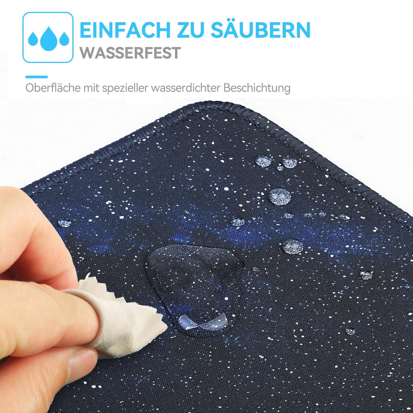 TECKNET Mauspad XXL Speed Gaming, 900x400 mm Schreibtischunterlage Schwarz, Gamer Mouse Pad, Wasserdicht mousepad, Spezielle Oberfläche Verbessert Präzision und Geschwindigkeit, rutschfeste Gummibasis