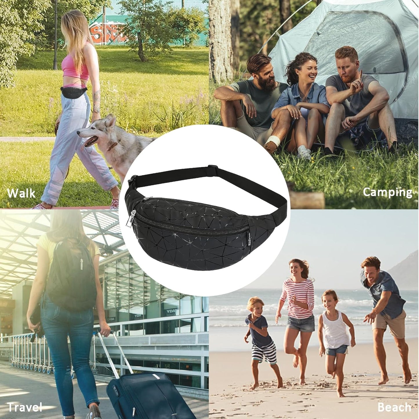 Holographic Kids Fanny Pack – Stylish Waist Bag for Girls & Women