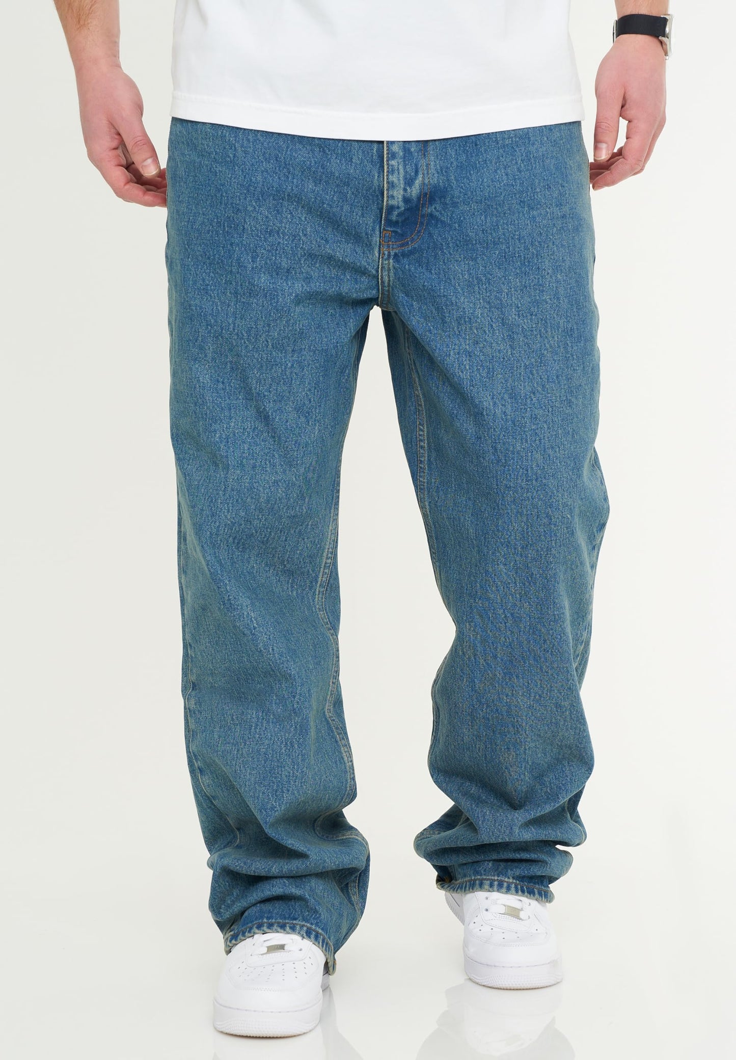 BEHYPE Men’s Loose-Fit Jeans – 100% Cotton Denim Baggy Pants