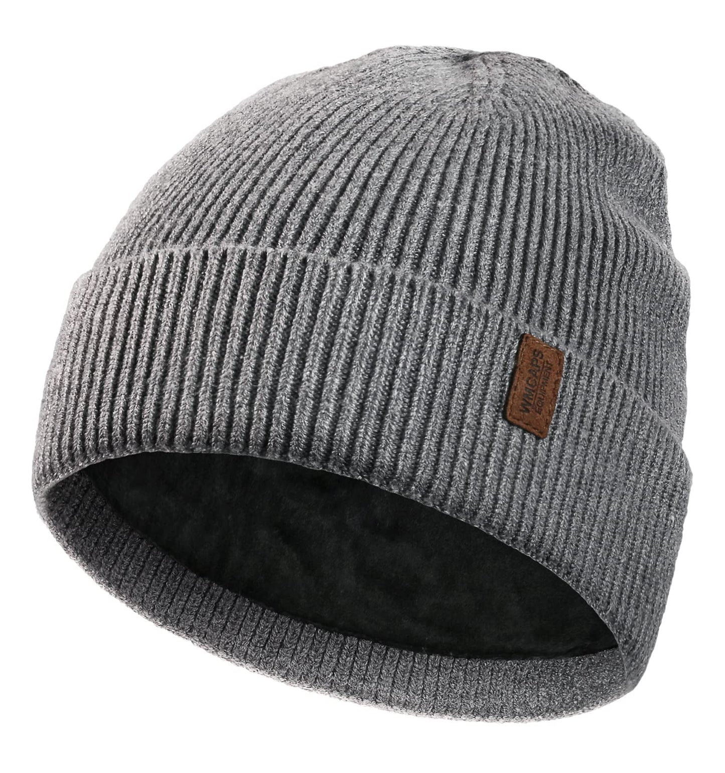Wmcaps Beanie Mütze, Herren Winter Warme Unisex Wintermütze Strickmütze Dehnbare Weiche Wollmütze mit Bündchen und Dickem Warmem Futter Geschenk für Freundin männer Frauen