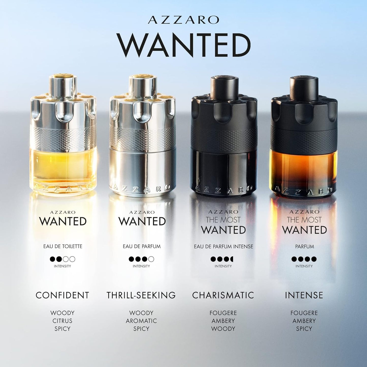 Azzaro Wanted Perfume for Men, Eau de Toilette Spray, Long-Lasting, Woody Spicy Men's Fragrance, 100 ml
