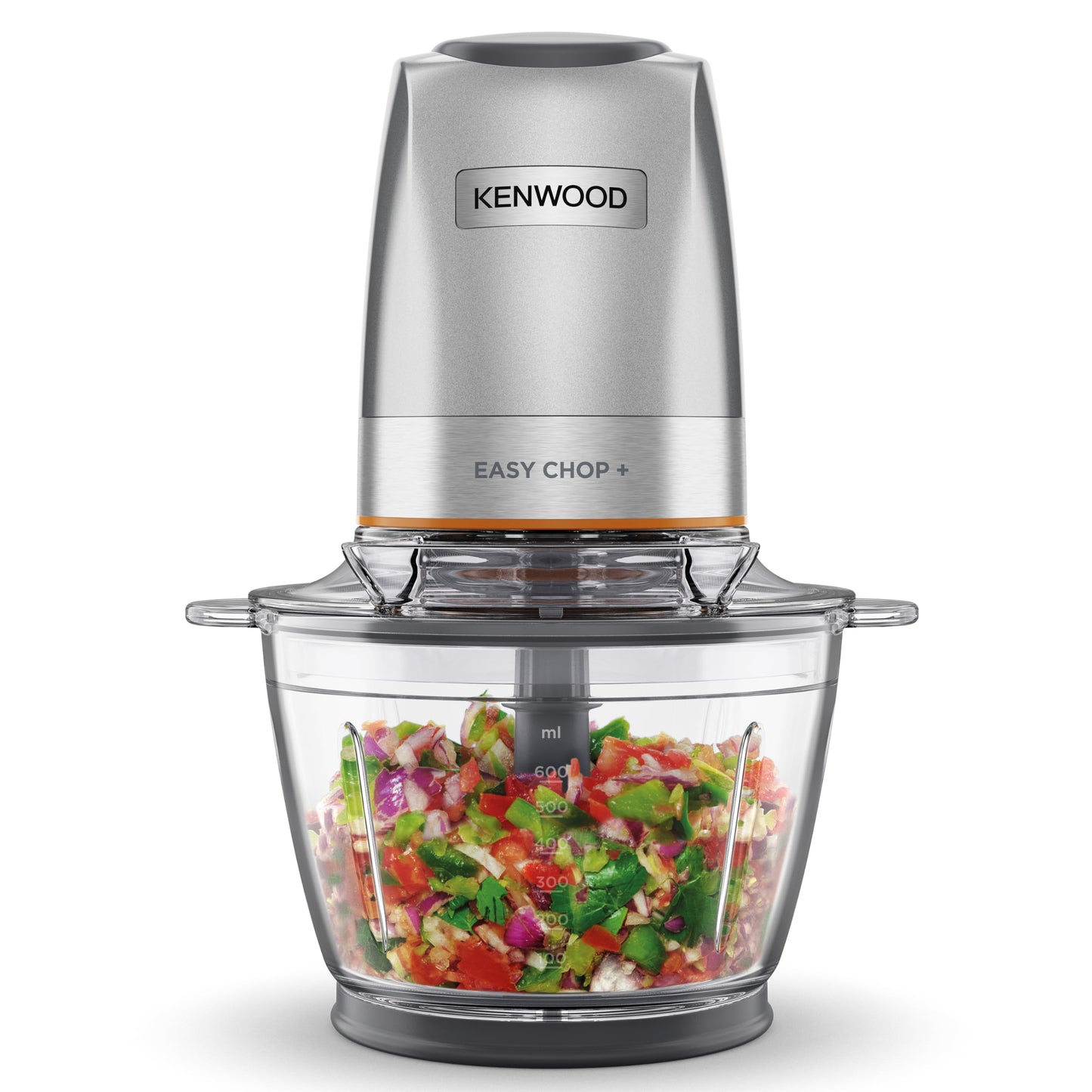 Kenwood Easy Chop CHP61.100WH Zerkleinerer, elektrischer Mini Universalzerkleinerer mit 2 Geschwindigkeitsstufen, 0,5 l Arbeitsbehälter, 500 Watt, Weiß