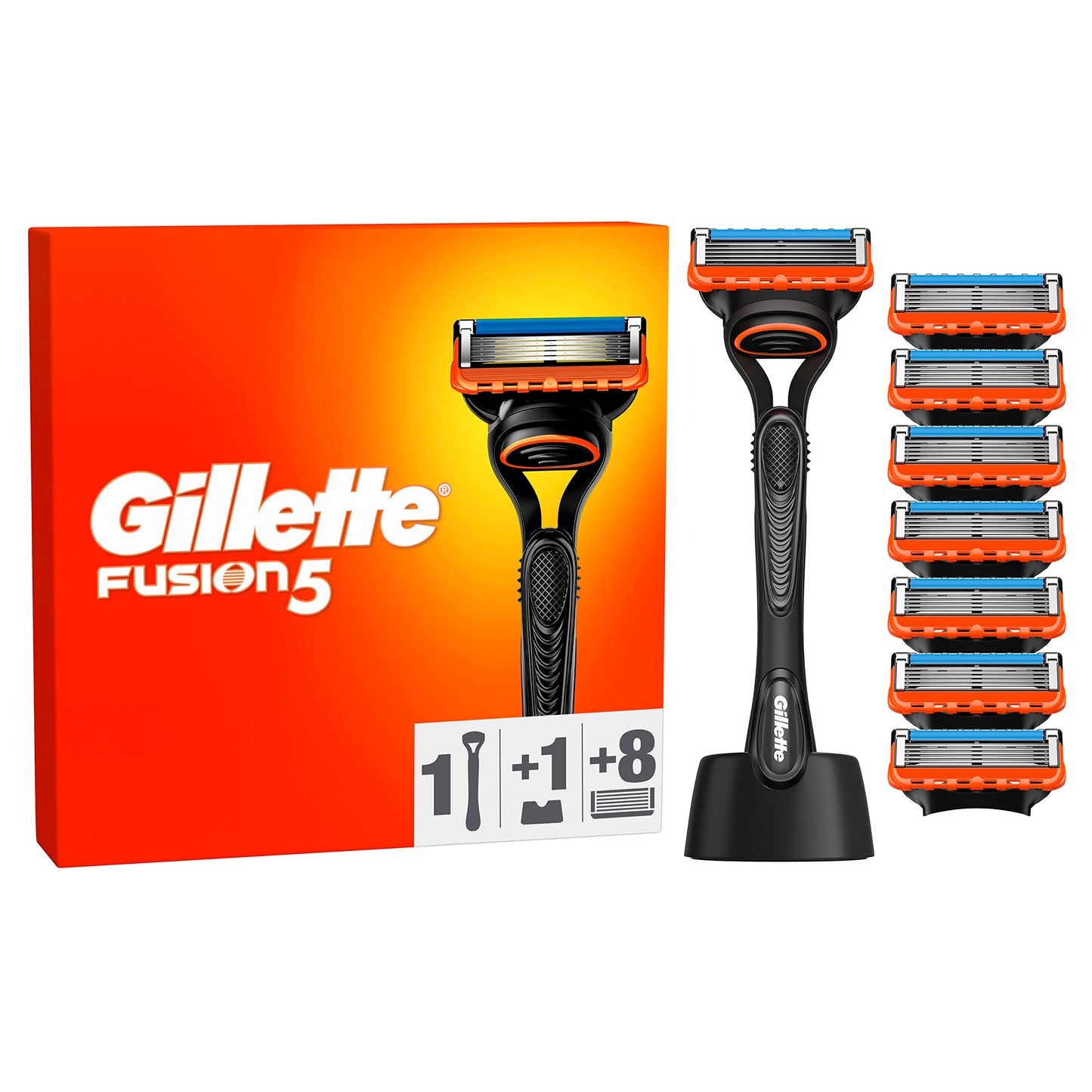 Gillette Fusion 5 Rasierklingen für Rasierer, 18 Ersatzklingen für Nassrasierer Herren mit 5-fach Klinge, Made in Germany