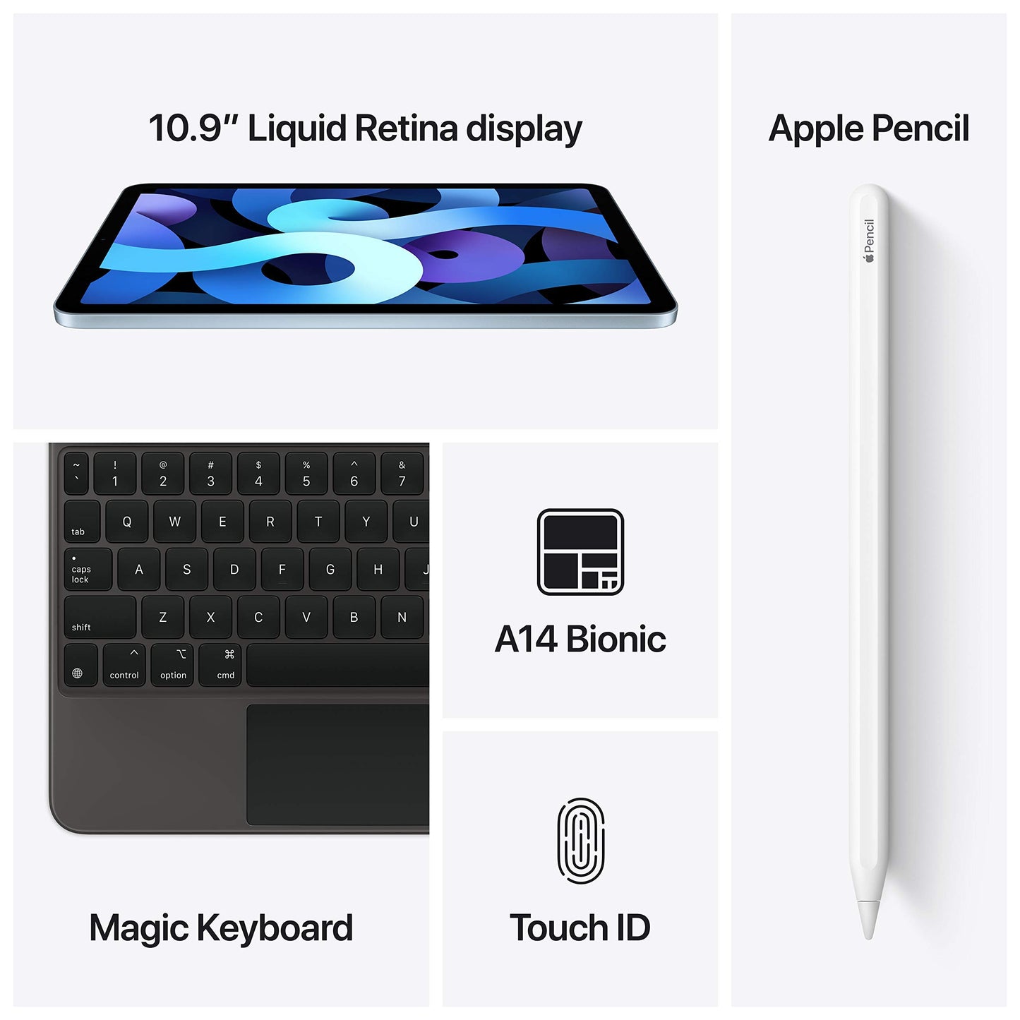 2020 Apple iPad Air (10.9-inch, Wi-Fi) - A14 Bionic Chip, Liquid Retina Display
