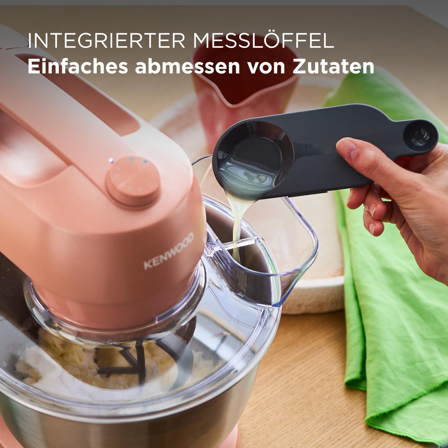 Kenwood MultiPro Go FDP22.130GY, Kompakt-Küchenmaschine nur 30cm hoch, zum Schneiden, Reiben, Pürieren und Teig Kneten, Express-Serve, 1,3 l Arbeitsbehälter, 650 W, Blau