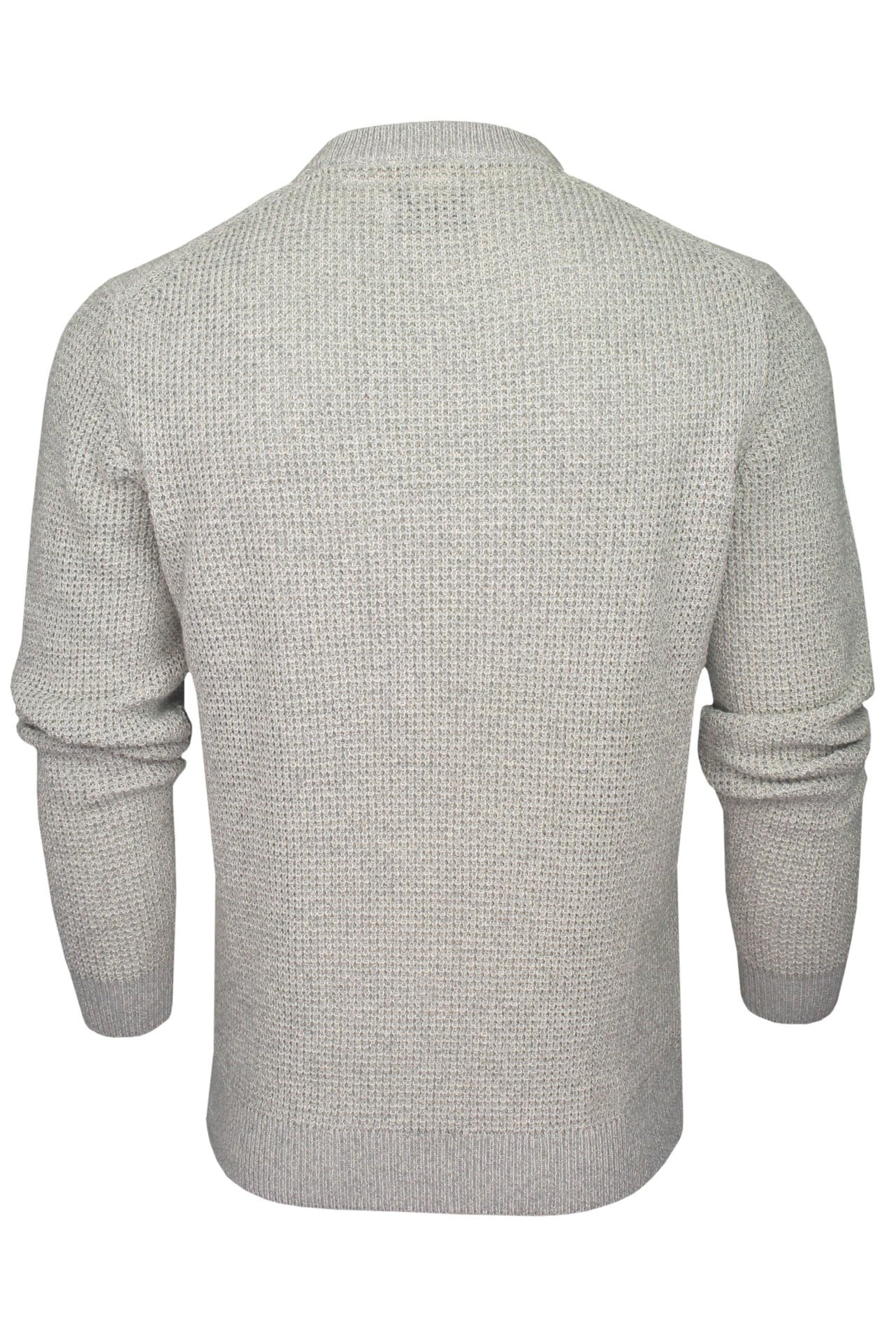 Xact Men’s Waffle Knit Crewneck Sweater – Classic Midweight Pullover