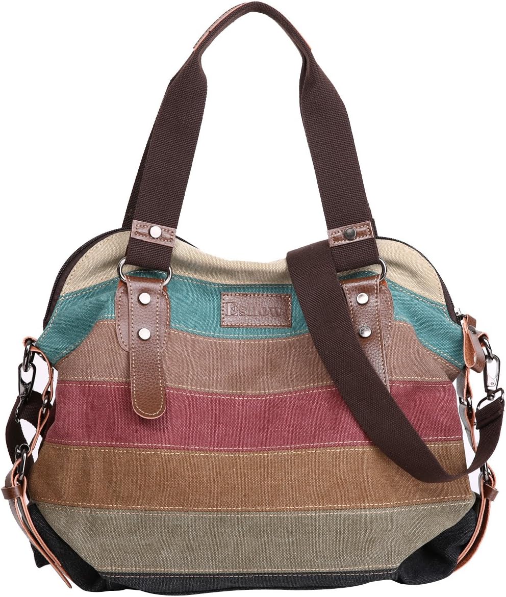 Eshow Women’s Canvas Handbag – Large Shoulder Bag with Handle