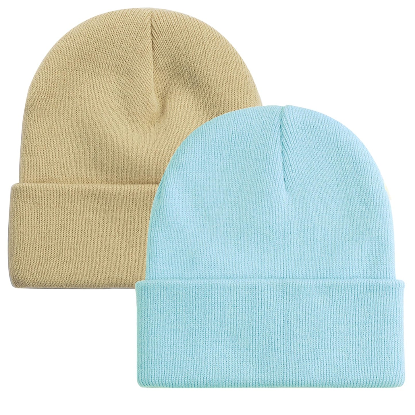 ZOORON 1&2 Pack Beanie for Men Women Slouchy Beanie Hats Winter Knit Caps Soft Ski Hat Unisex