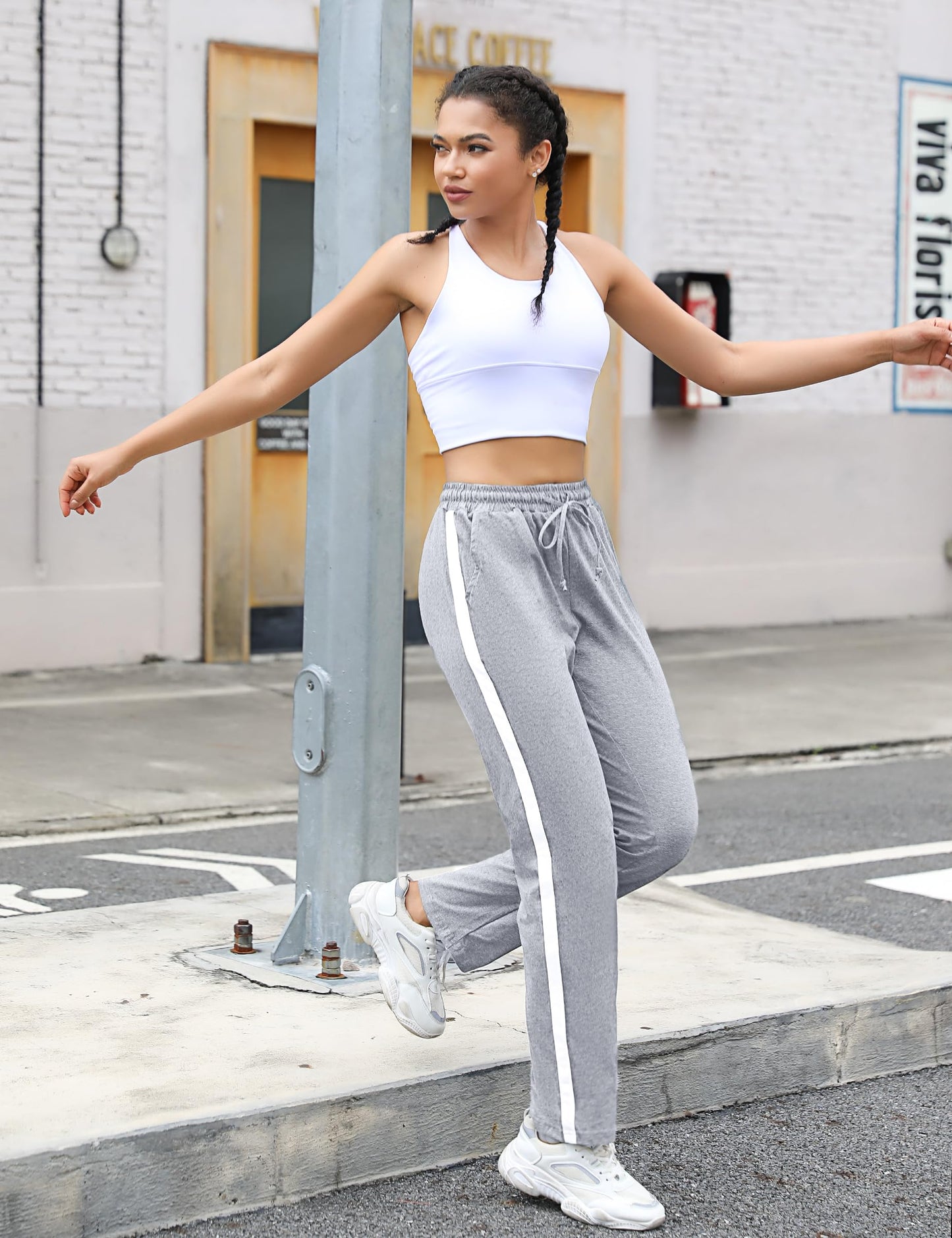 Aseniza Women's Jogging Pants – High Waist Cotton Sports Pants