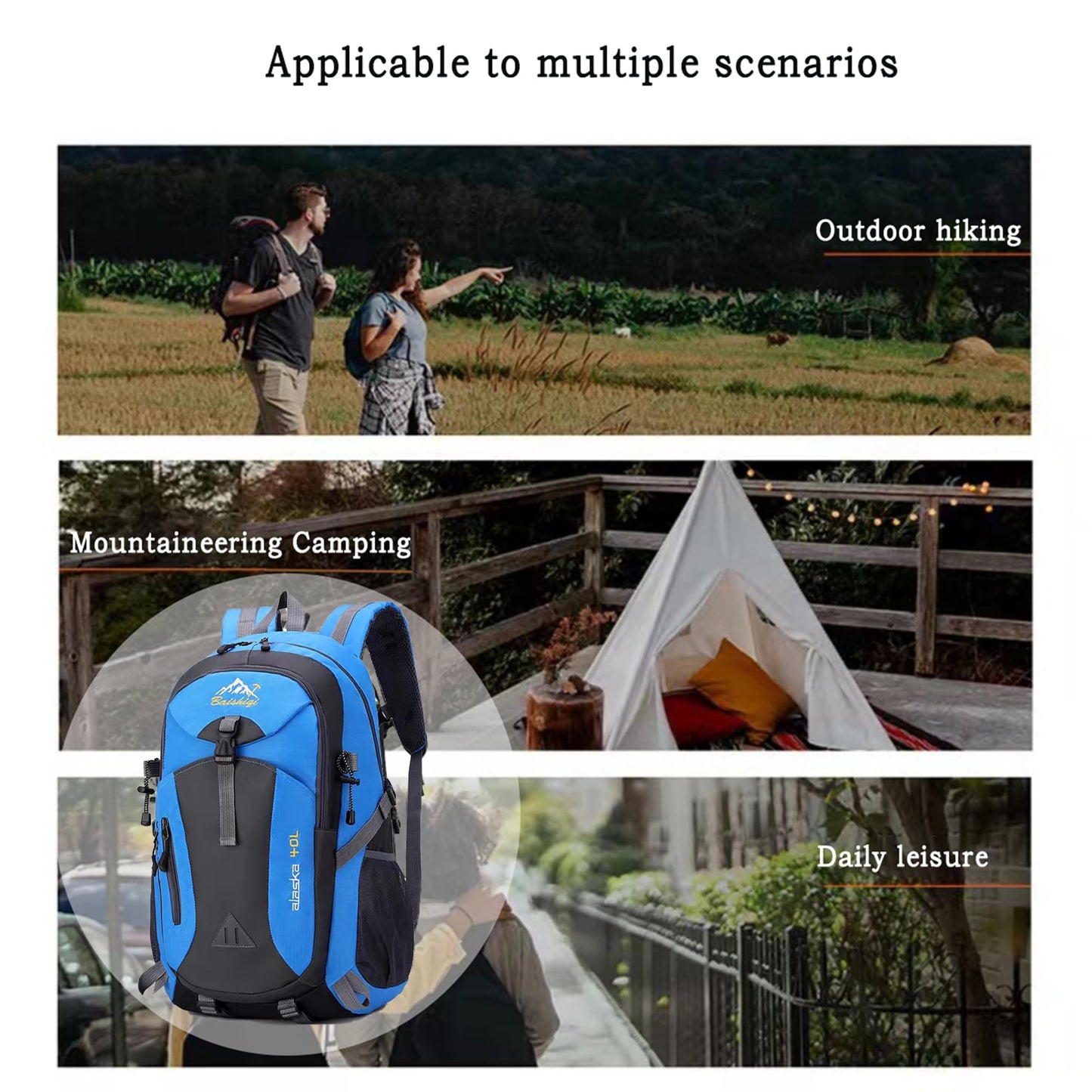 40L Hiking Backpack for Men & Women – Waterproof & Lightweight