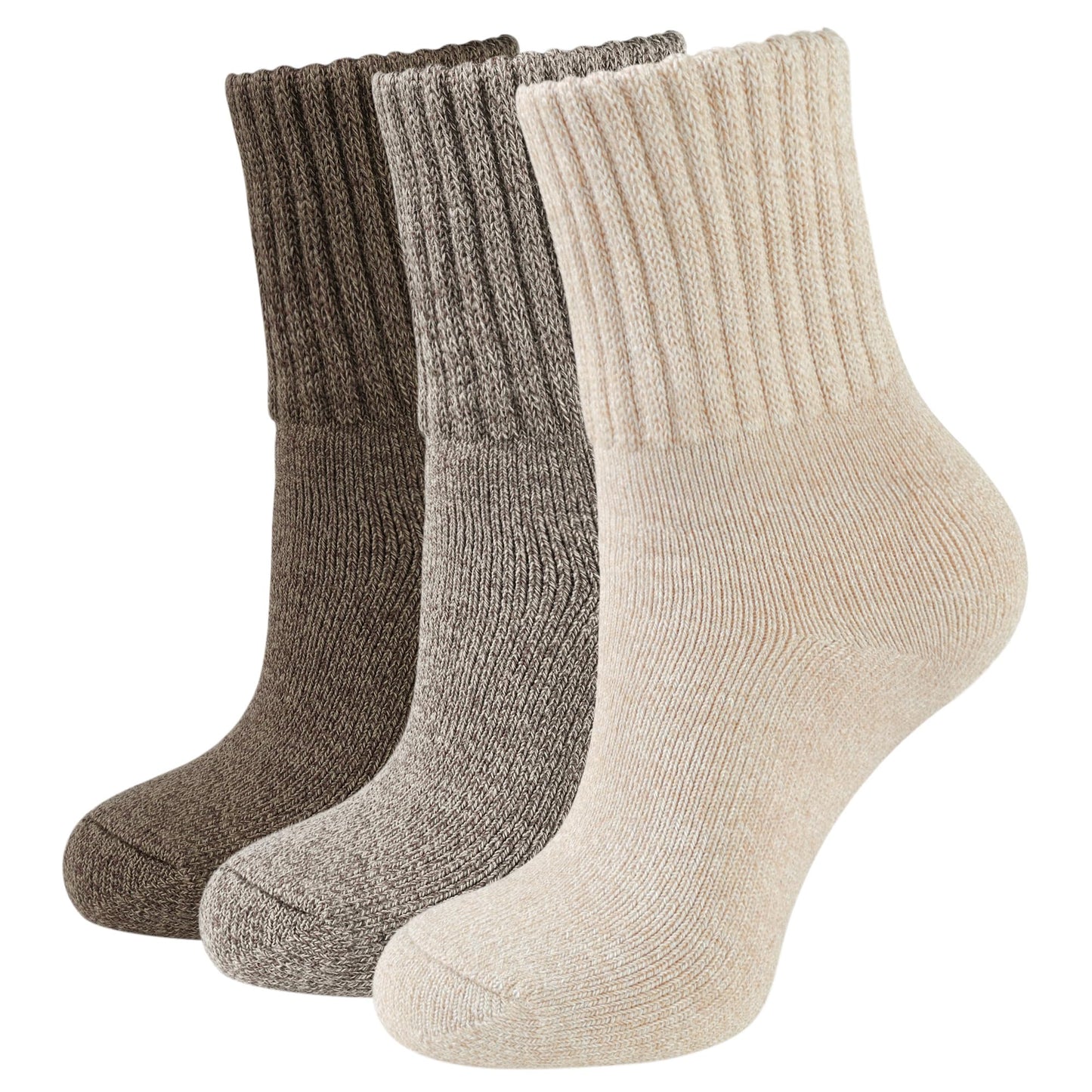 Thermosocks for Women – 3 Pairs Thick Knit Winter Socks