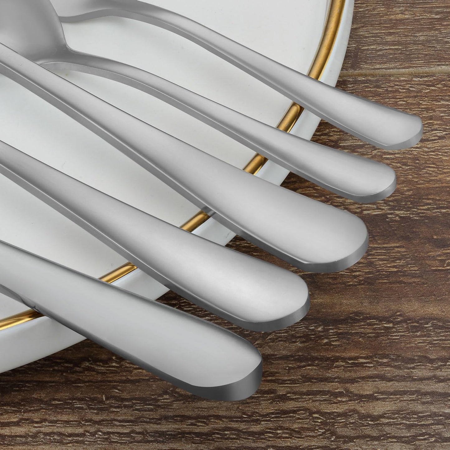 BEWOS Besteck Set für 6 Personen, 30 teilig Essbesteck Set inkl. Messer, Gabel, Löffel, Besteck Edelstahl Spiegelpoliert, Spülmaschinenfest