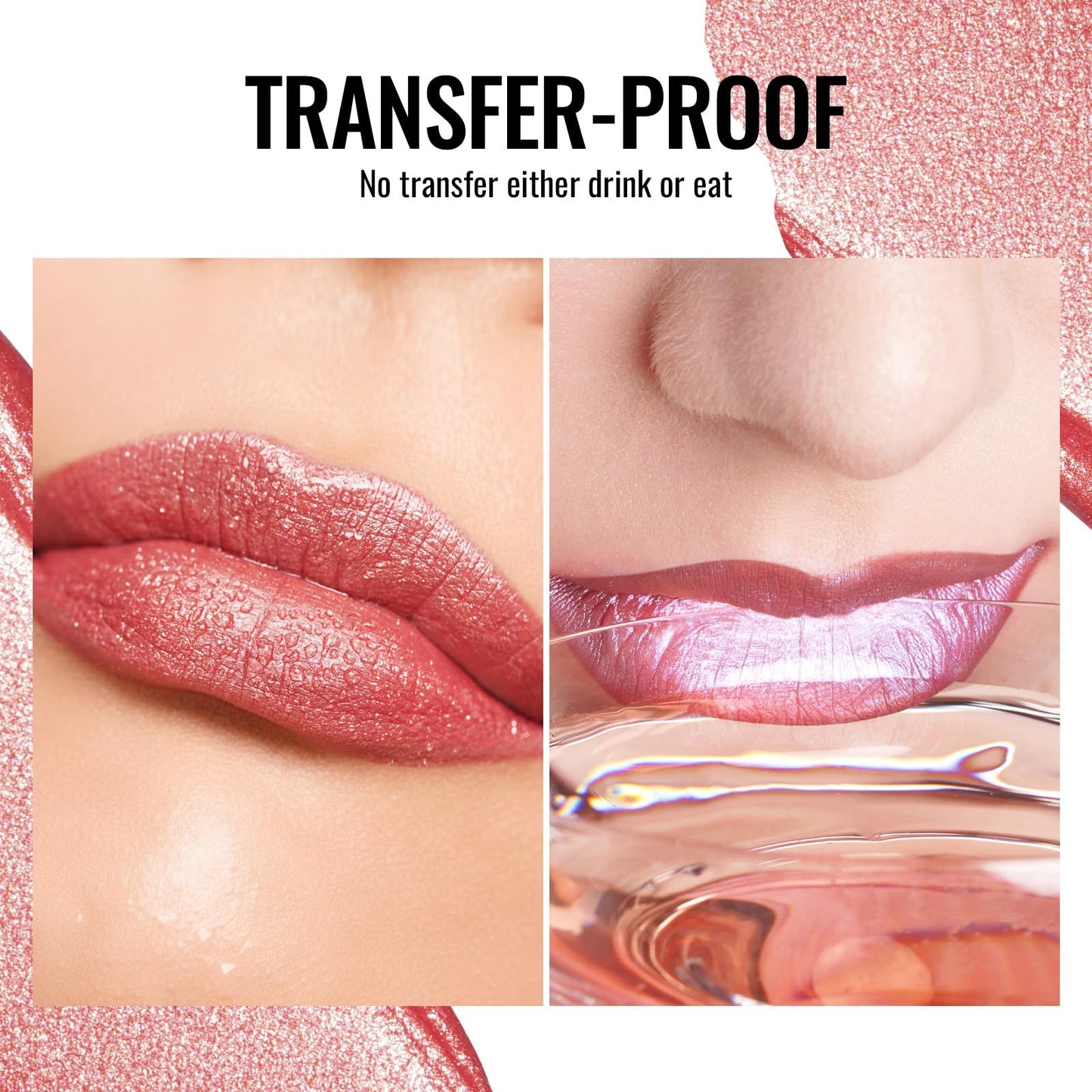 Oulac Metallic Glitter 2-in-1 Lipstick Eyeshadow Long-Lasting Waterproof High-Pigment