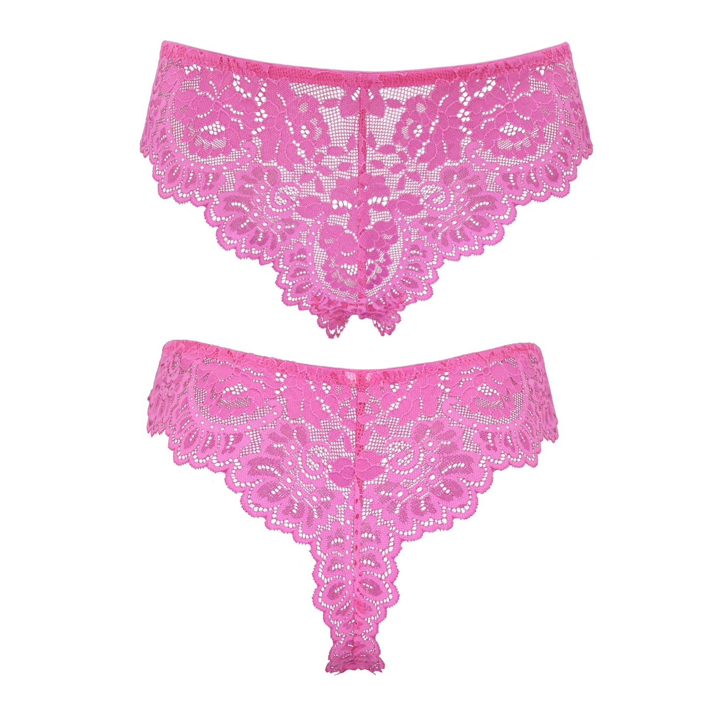 Curve Muse Women's Thong Hipster Underwear Sexy Comfortable - Pack of 2