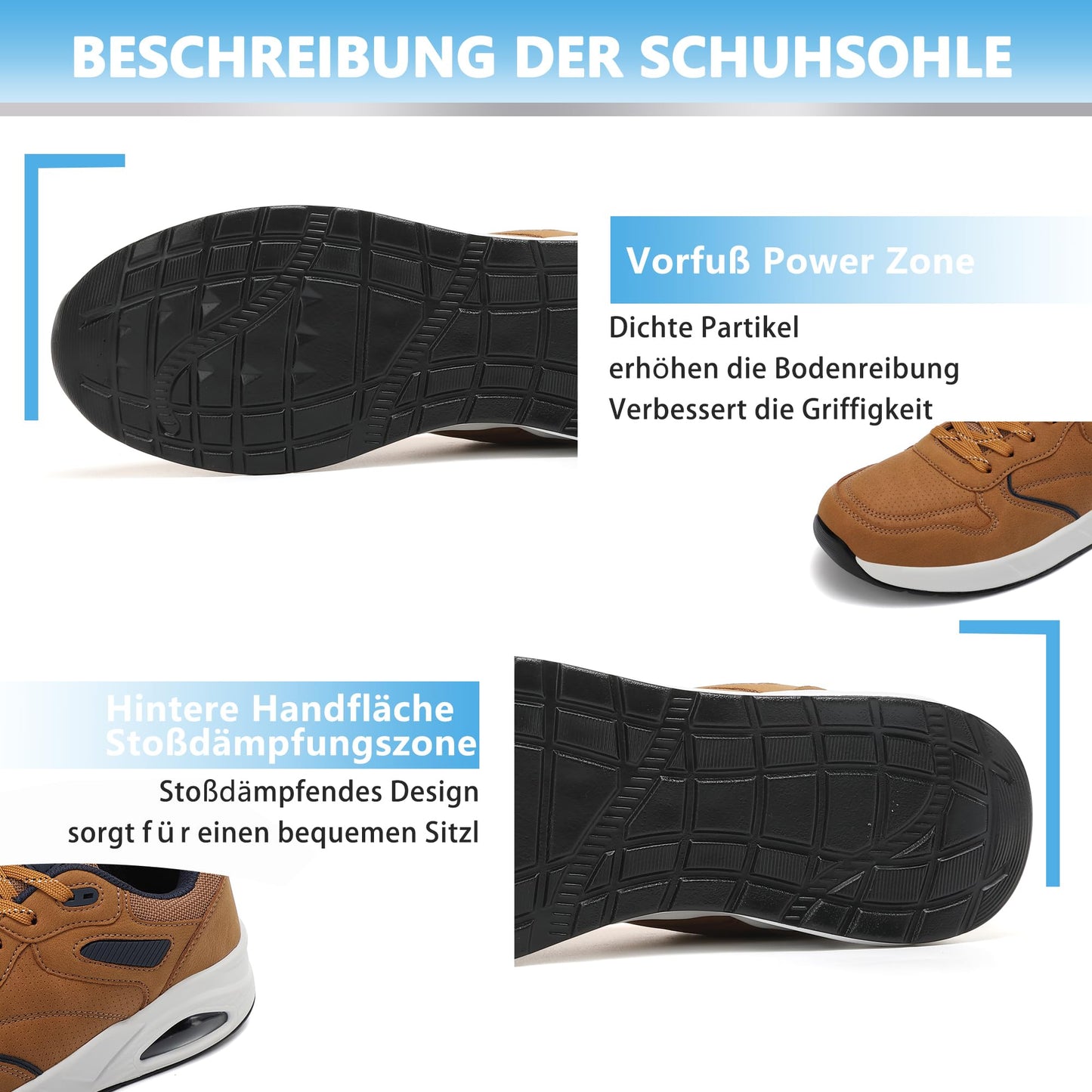 AX BOXING Men’s Sneakers – Lightweight Air Cushion Trainers