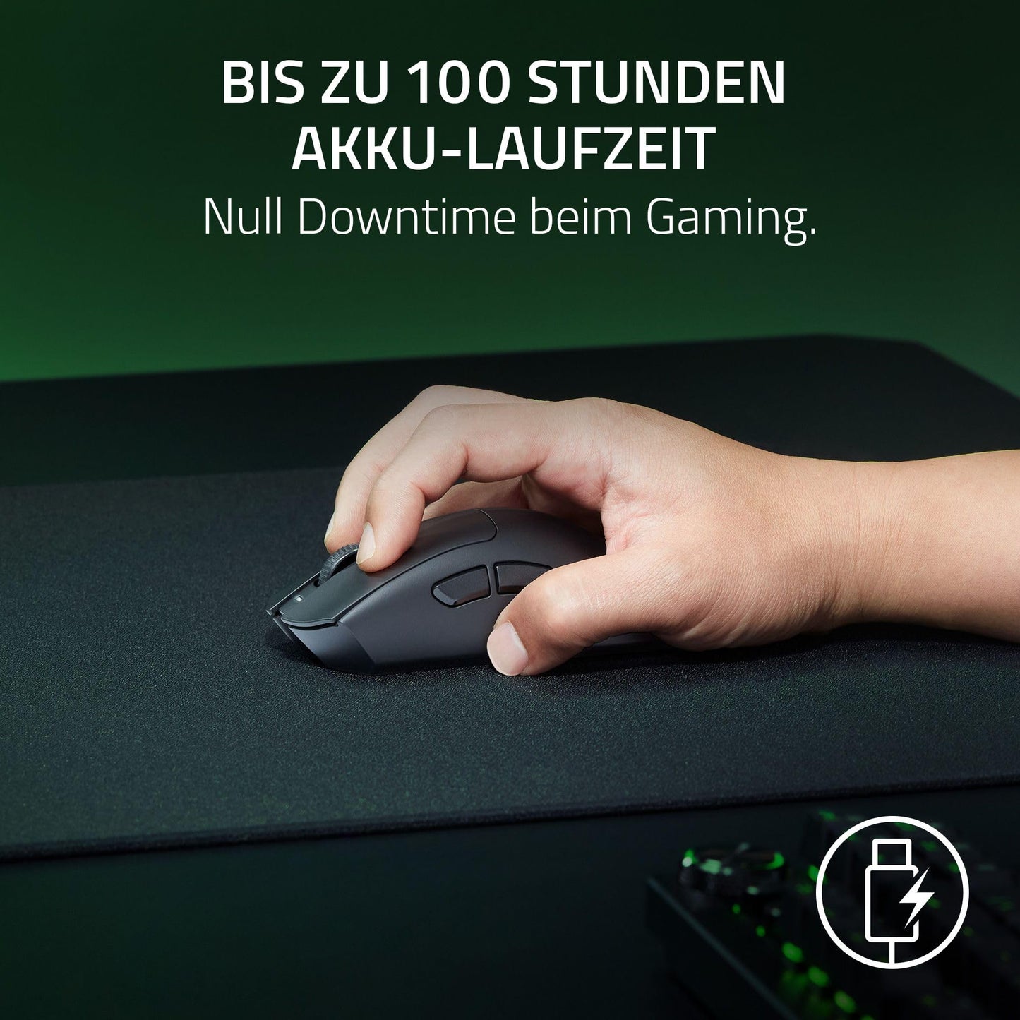 Razer DeathAdder Essential (2021) - Kabelgebundene Gaming-Maus mit Optischem Sensor mit 6400 DPI (5 programmierbare Tasten, Ergonomischer Formfaktor, 10 Millionen Klicks Lebensdauer) Schwarz