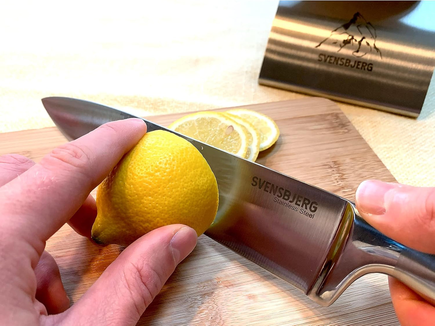 Svensbjerg Messer-Set, 5-tlg, Küchenmesser-Set, Kochmesser-Set, Chef-Messer, Scharfe Edelstahl-Messer | Küche, Obst, Gemüse, Fleisch, hochwertiges Profi Set | SB-KS101