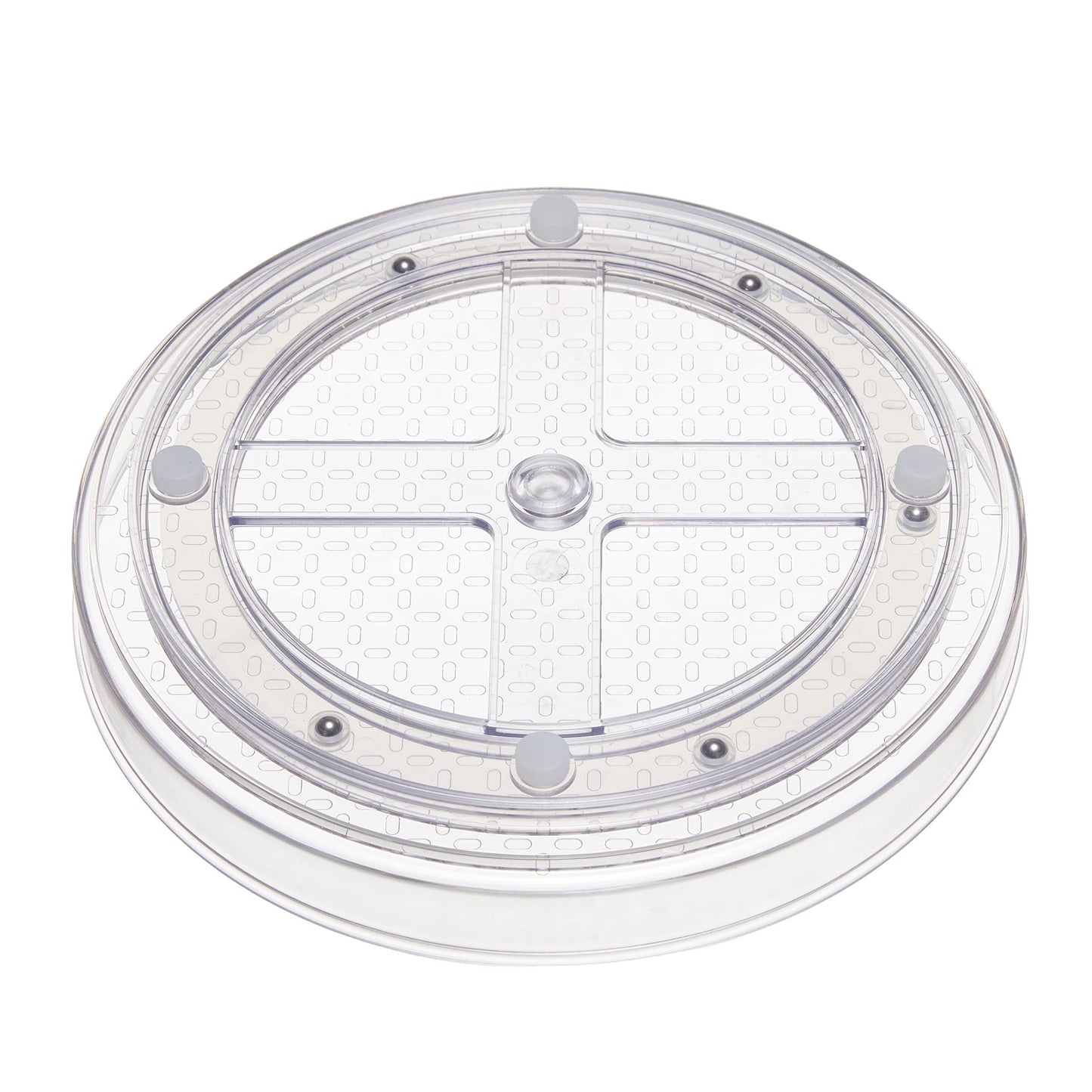 Drehregal Lazy Susan, 2 Ebenen, transparent, Organizer, 22,9 cm