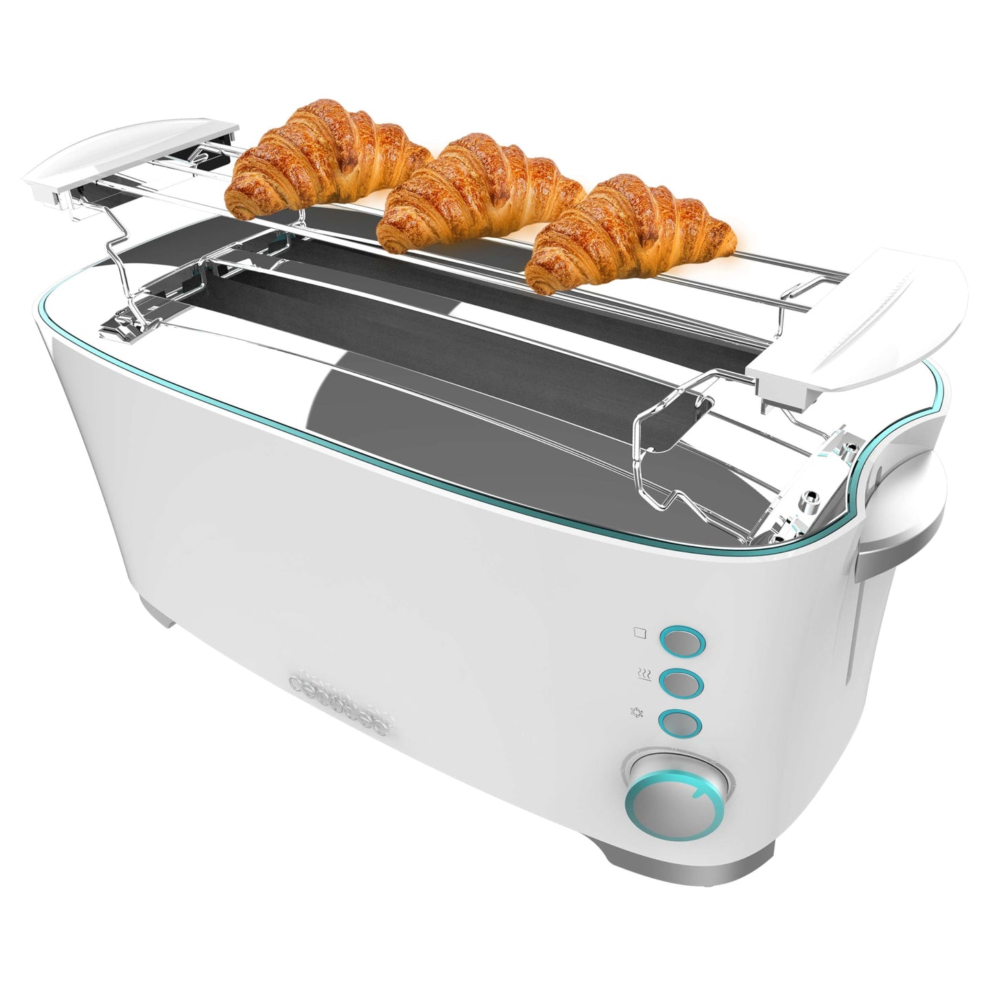 Cecotec Toaster Toast&Taste Extra B, 1000W Leistung, Doppel-Langschlitz für 2 Toasts, XL-Schlitz, Automatische Abschaltung und Pop-up-Funktion, Krümelablage, Obere Stäbe, Selbstzentrierung
