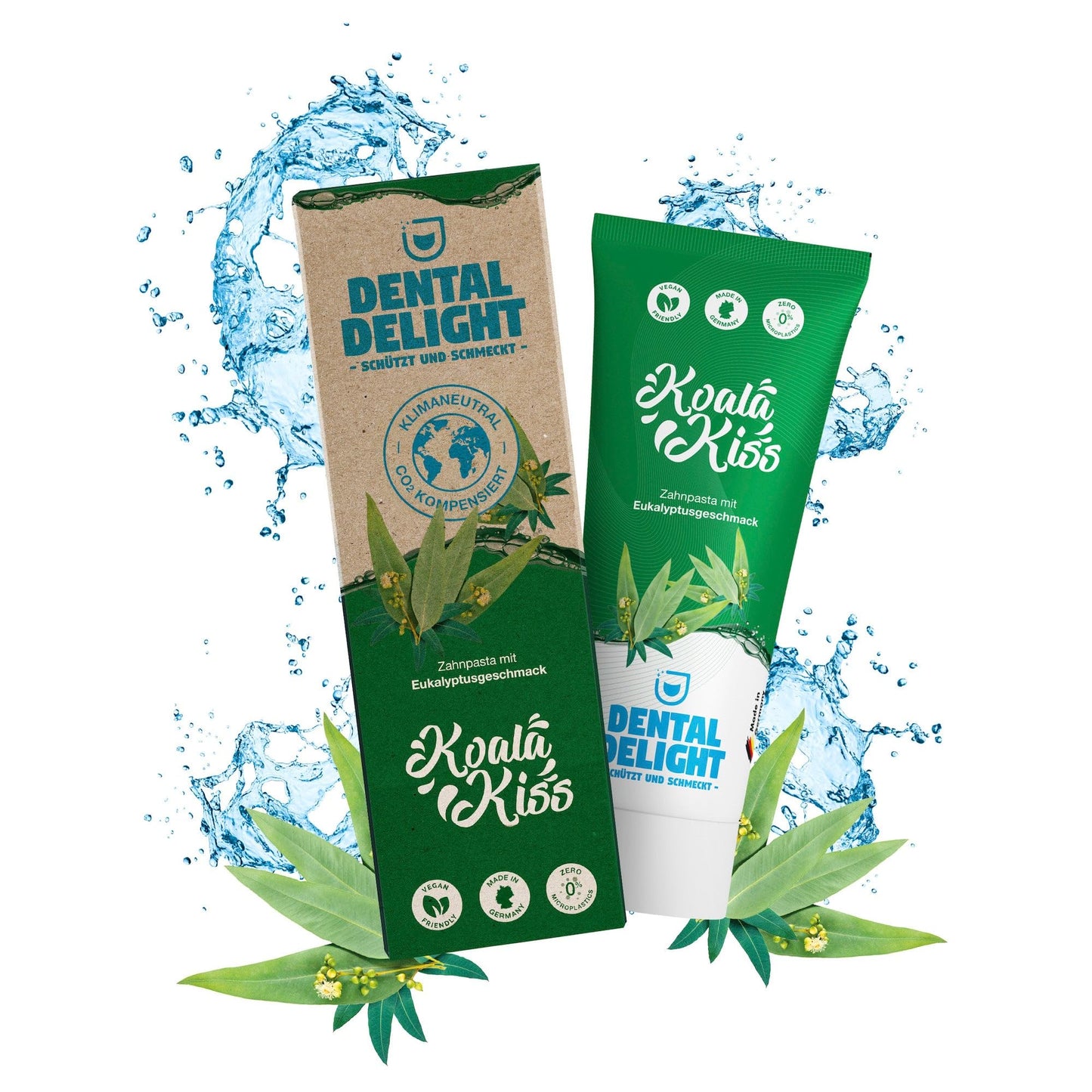 DENTAL DELIGHT Polar Punch Zahnpasta (TESTSIEGER), Vegane Zahnpasta mit Geschmack, Zahncreme (Minze, 4er Pack)
