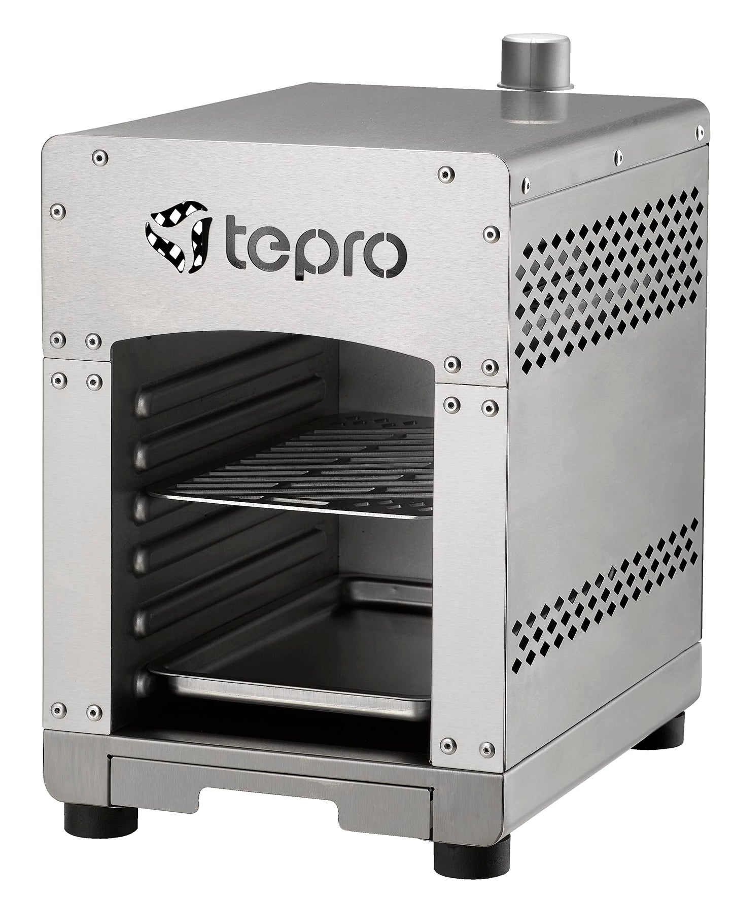 tepro steak grill Toronto, ceramic infrared burner with 3 kW power, 800 degrees gas, dimensions approx. 23 x 56 x 40.5 cm, silver
