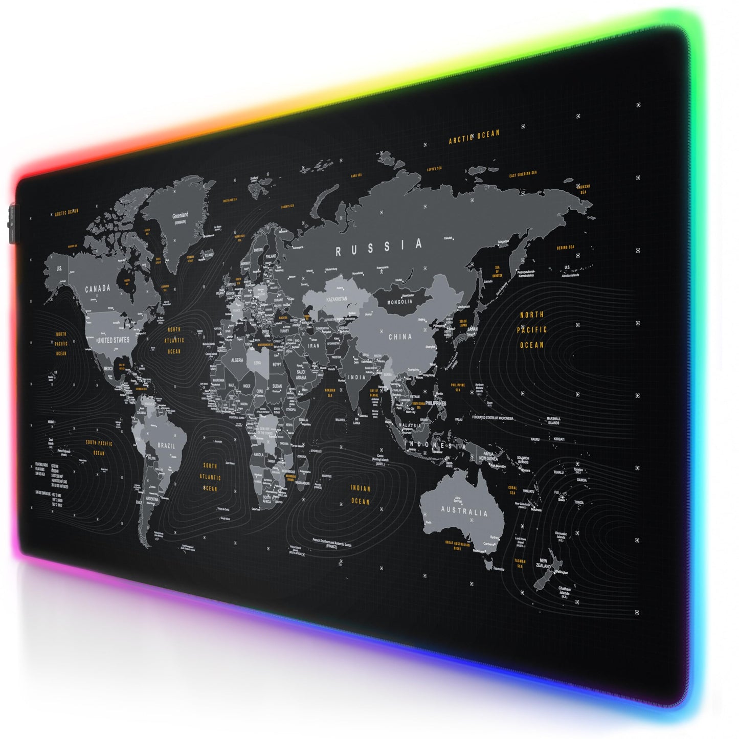 TITANWOLF - RGB Gaming Mauspad - LED Schreibtischunterlage - 800x300 mm - XXL Mousepad - LED Multi Color - 11 Beleuchtungs-Modi - 7 LED Farben Plus 4 Effektmodi - abwaschbar - Stars
