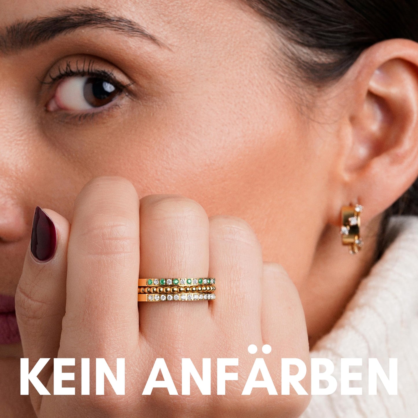 Gold Anxiety Ring for Women – Stress-Relief Spinner Ring