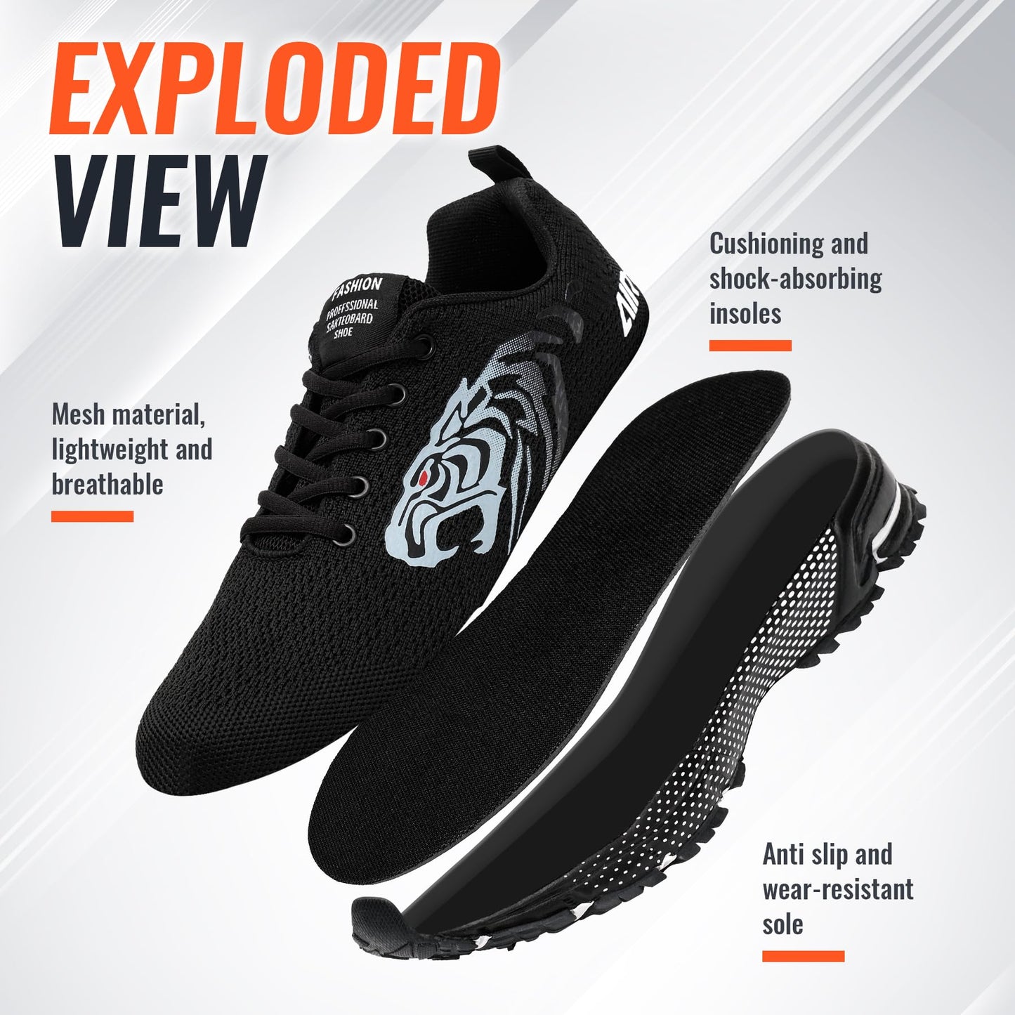 ASHION Men’s Running Shoes – Lightweight Breathable Sneakers