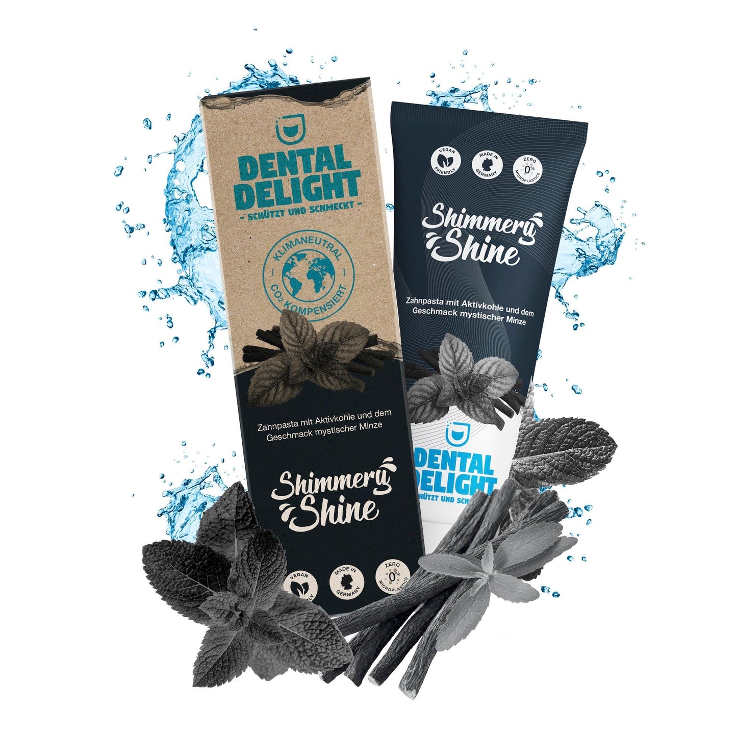 DENTAL DELIGHT Polar Punch Zahnpasta (TESTSIEGER), Vegane Zahnpasta mit Geschmack, Zahncreme (Minze, 4er Pack)