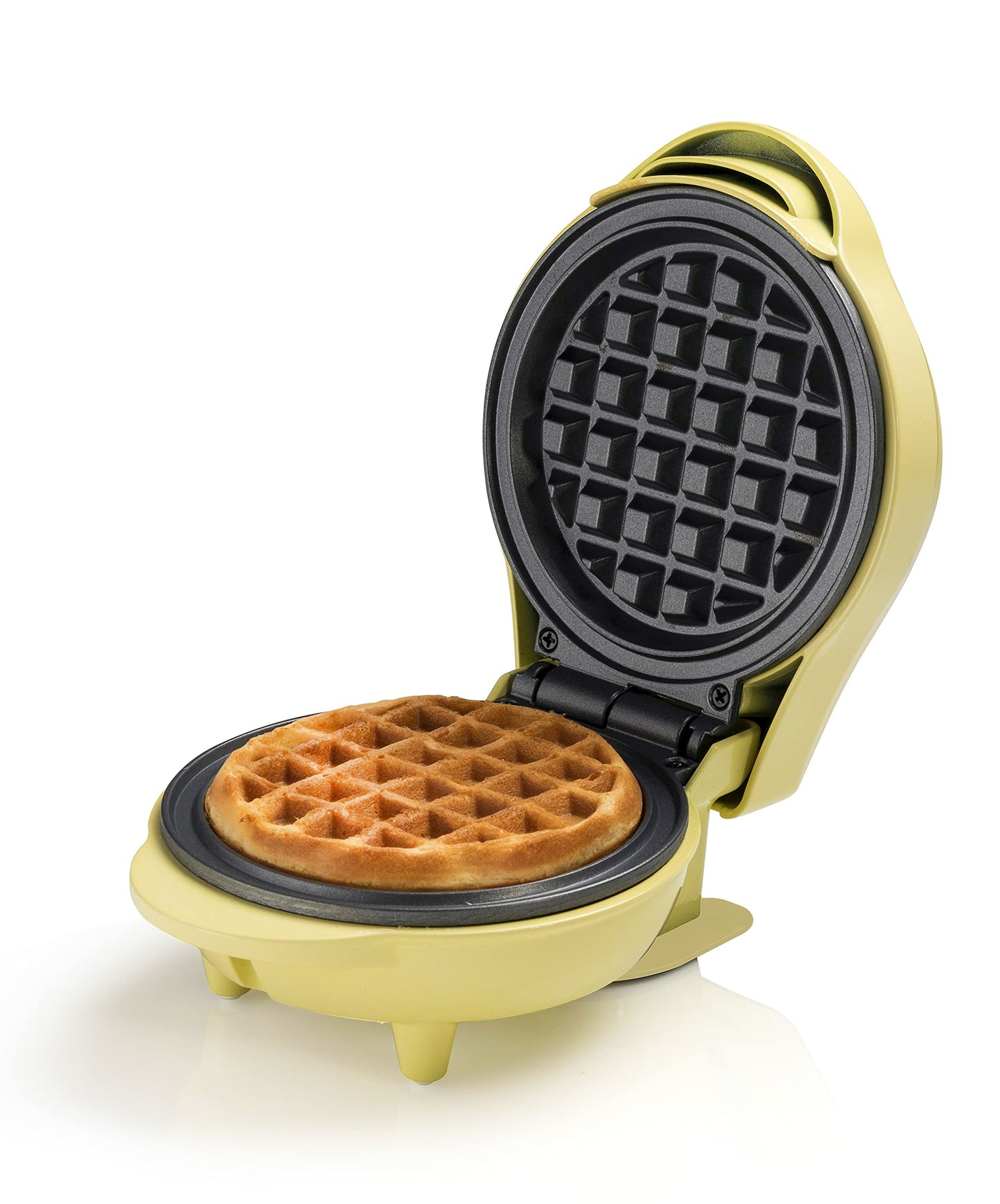 Bestron Mini-Waffeleisen für klassische Waffeln, kleiner Waffelmaker mit Antihaftbeschichtung, für Kindergeburtstage, Familienfeiern, Ostern oder Weihnachten, Retro Design, 550 Watt, Farbe: Rosa
