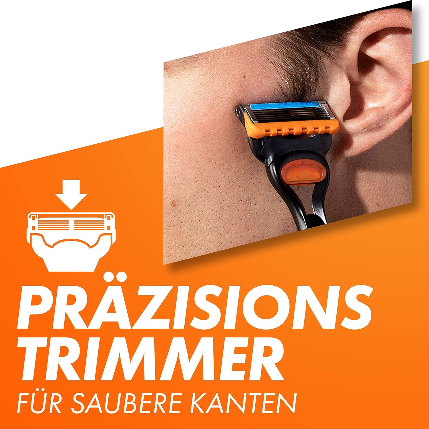 Gillette Fusion5 Rasierer für Männer, ein Gillette Rasierer, 11 Ersatzklingen, mit Gleitstreifen für eine gründliche Rasur