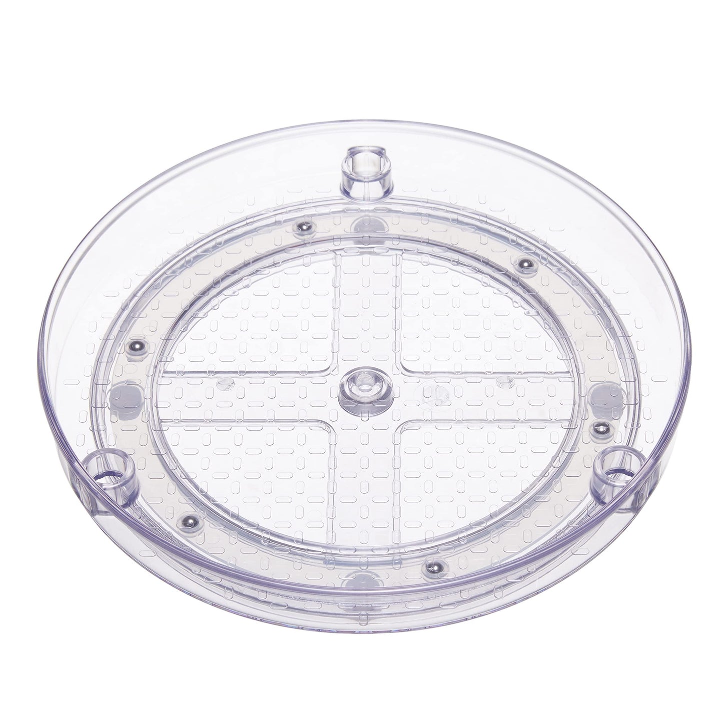 Drehregal Lazy Susan, 2 Ebenen, transparent, Organizer, 22,9 cm