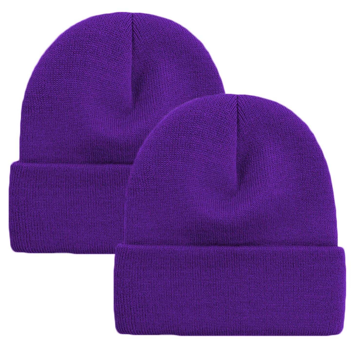 ZOORON 1&2 Pack Beanie for Men Women Slouchy Beanie Hats Winter Knit Caps Soft Ski Hat Unisex