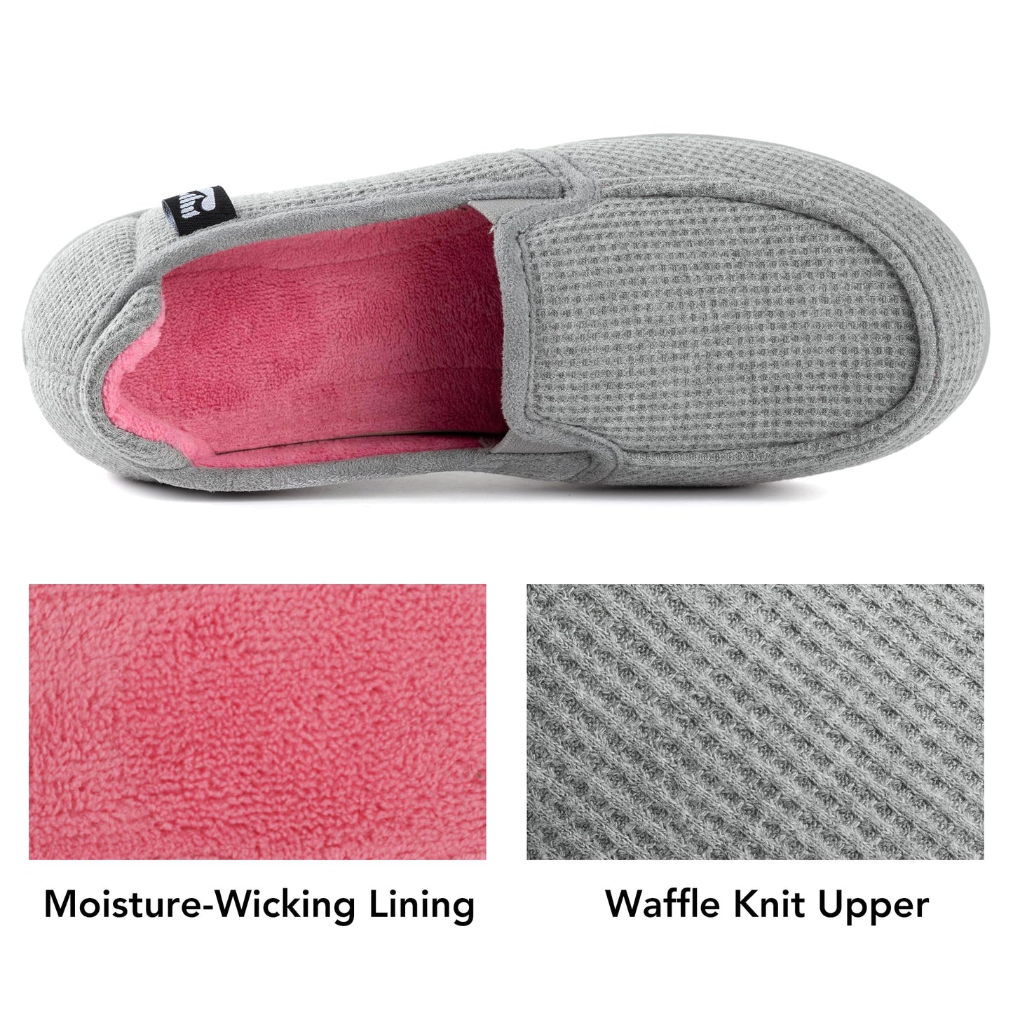 RockDove Ladies Two-Tone Hooded Loafers with Removable Insole