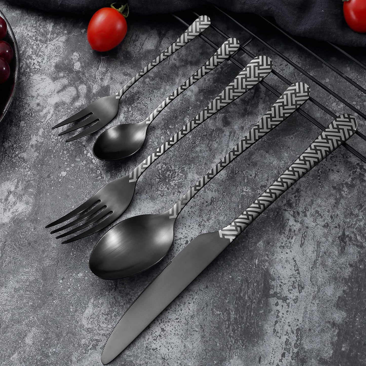 BEWOS Besteck Set für 6 Personen, 30 teilig Essbesteck Set inkl. Messer, Gabel, Löffel, Besteck Edelstahl Spiegelpoliert, Spülmaschinenfest