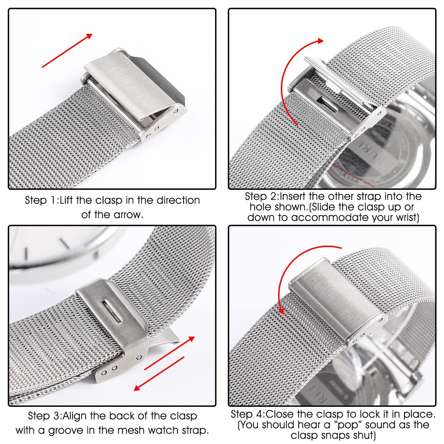BUREI Ultra Dünne Uhren Herren Schwarze Analoges Datum Armbanduhr Herren mit Japanisches Quarzwerk, Geschenke für Männer