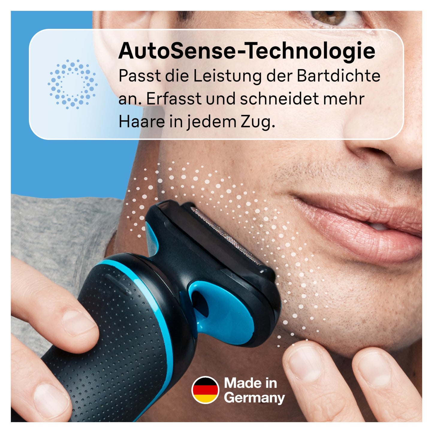 Braun Series 5 Elektrorasierer mit EasyClick Barttrimmer Aufsatz, Rasierer Herren Elektrisch Ladestation, EasyClean, Wet & Dry, rasierapparat, trockenrasierer, Made in Germany, 51-M4500cs, mintgrün