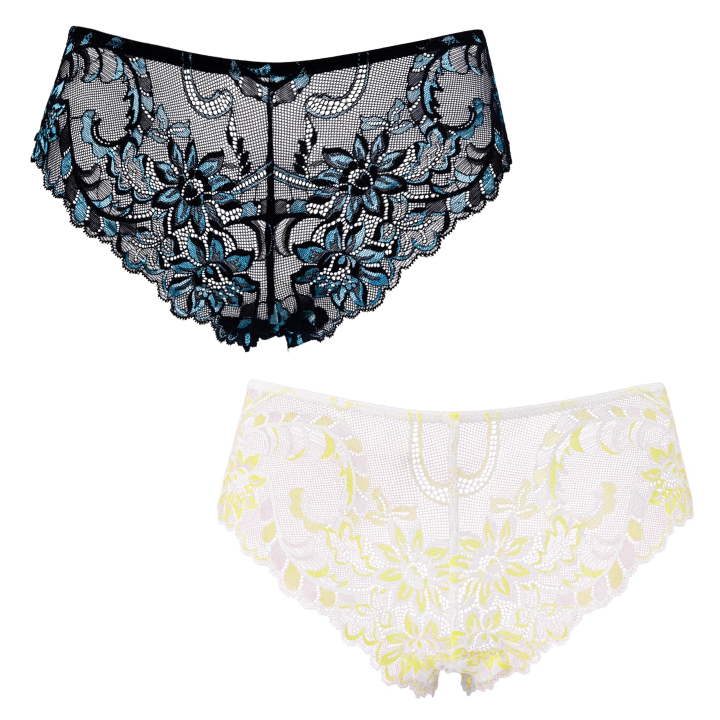 Curve Muse Women's Thong Hipster Underwear Sexy Comfortable - Pack of 2