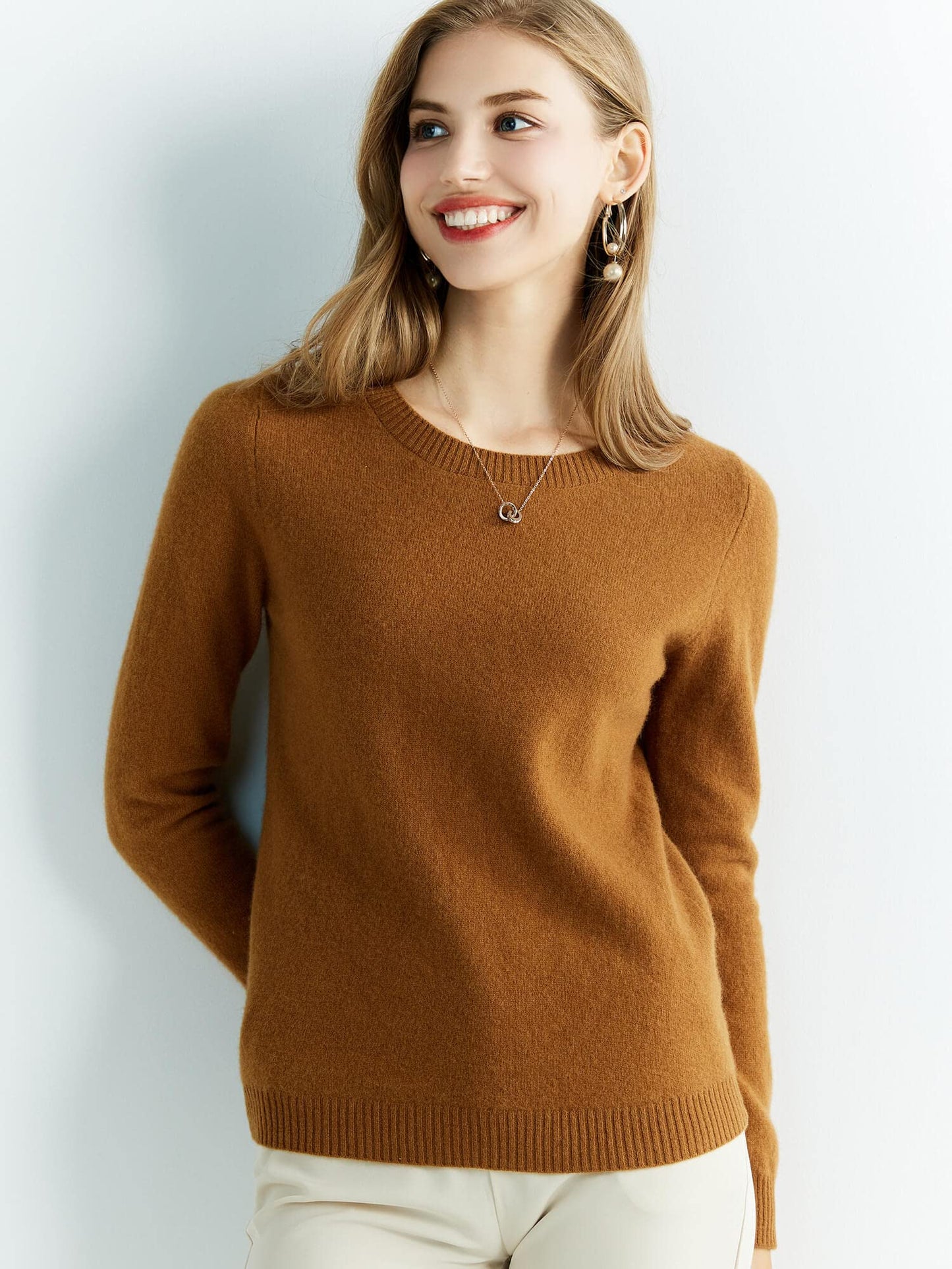 Chanyarn Women’s 100% Merino Wool Crewneck Sweater