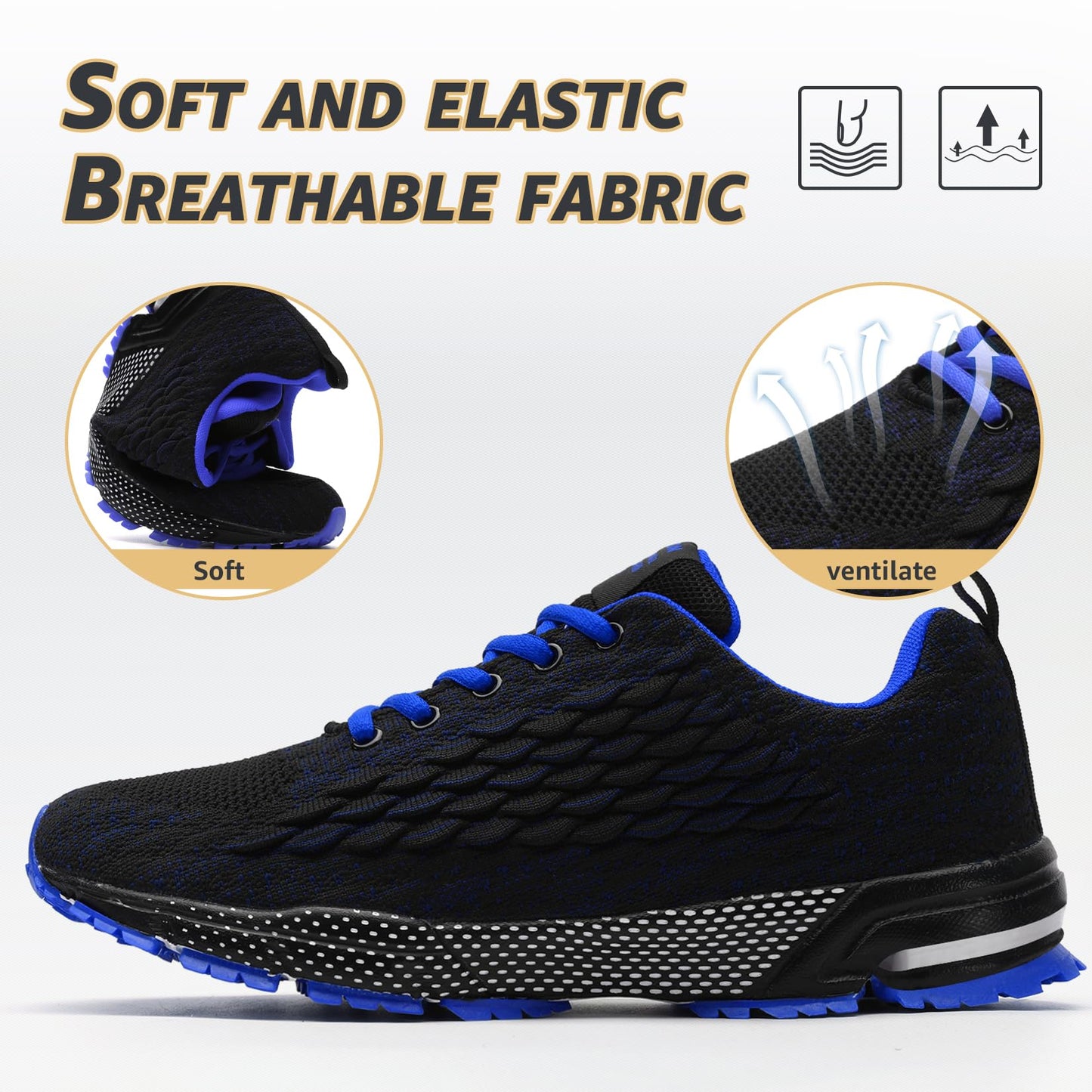 ASHION Men’s Running Shoes – Lightweight Breathable Sneakers