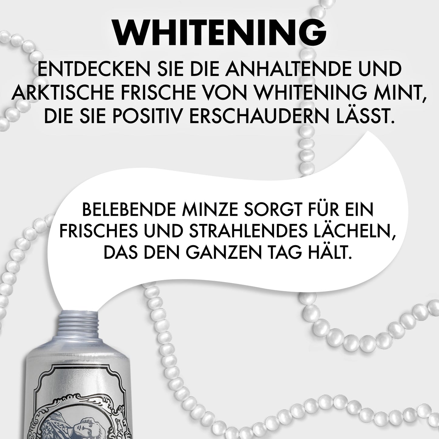 Marvis Whitening Mint Zahnpasta, 85 ml, Whitening Zahnpasta fördert eine natürliche Zahnaufhellung, Zahncreme entfernt Plaque & verleiht langanhaltende Frische