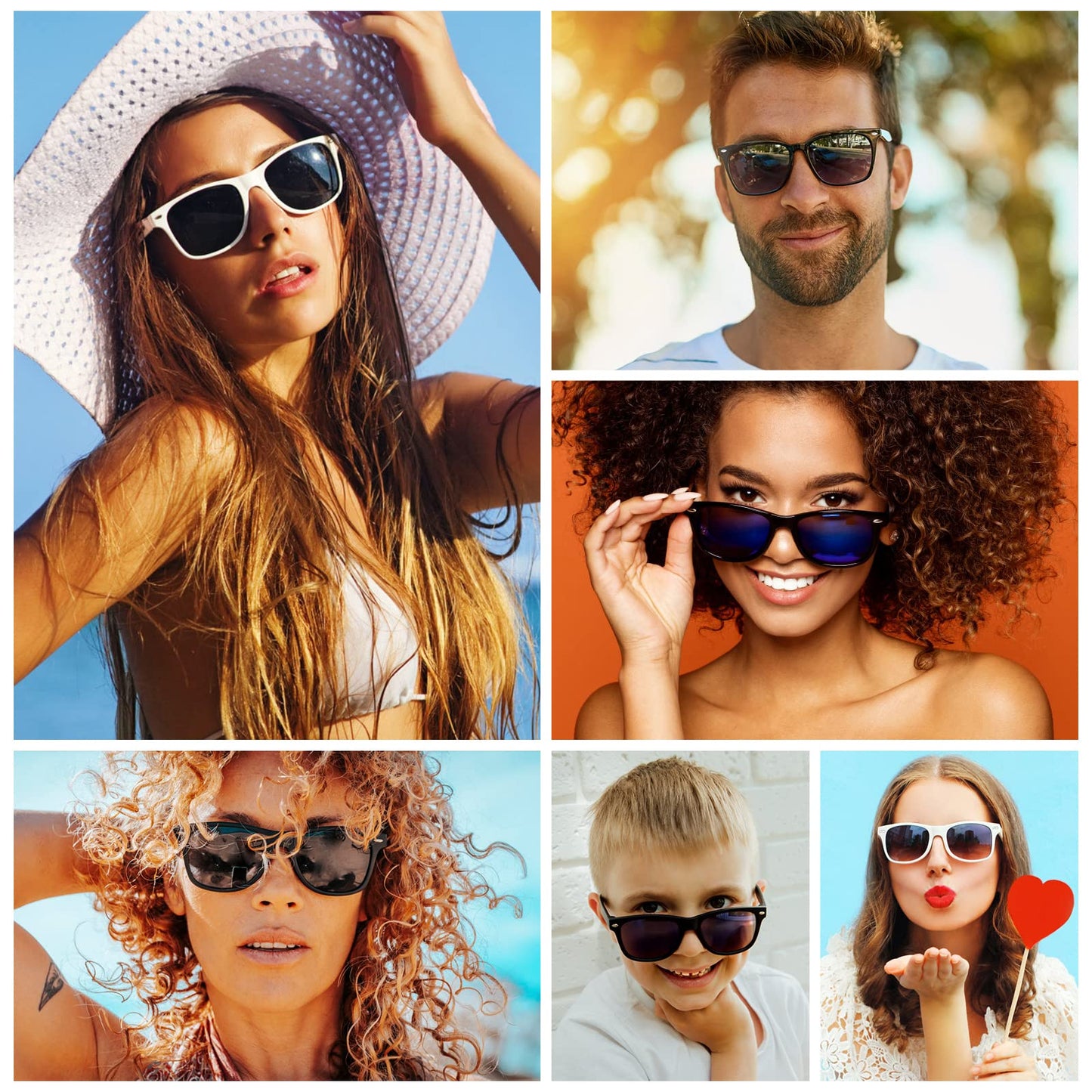 ASTARON Retro Vintage Sonnenbrillen Bulk, 6/12/24/48 Pack polarisiert Günstige Neon Sonnenbrillen Bulk für Frauen und Männer