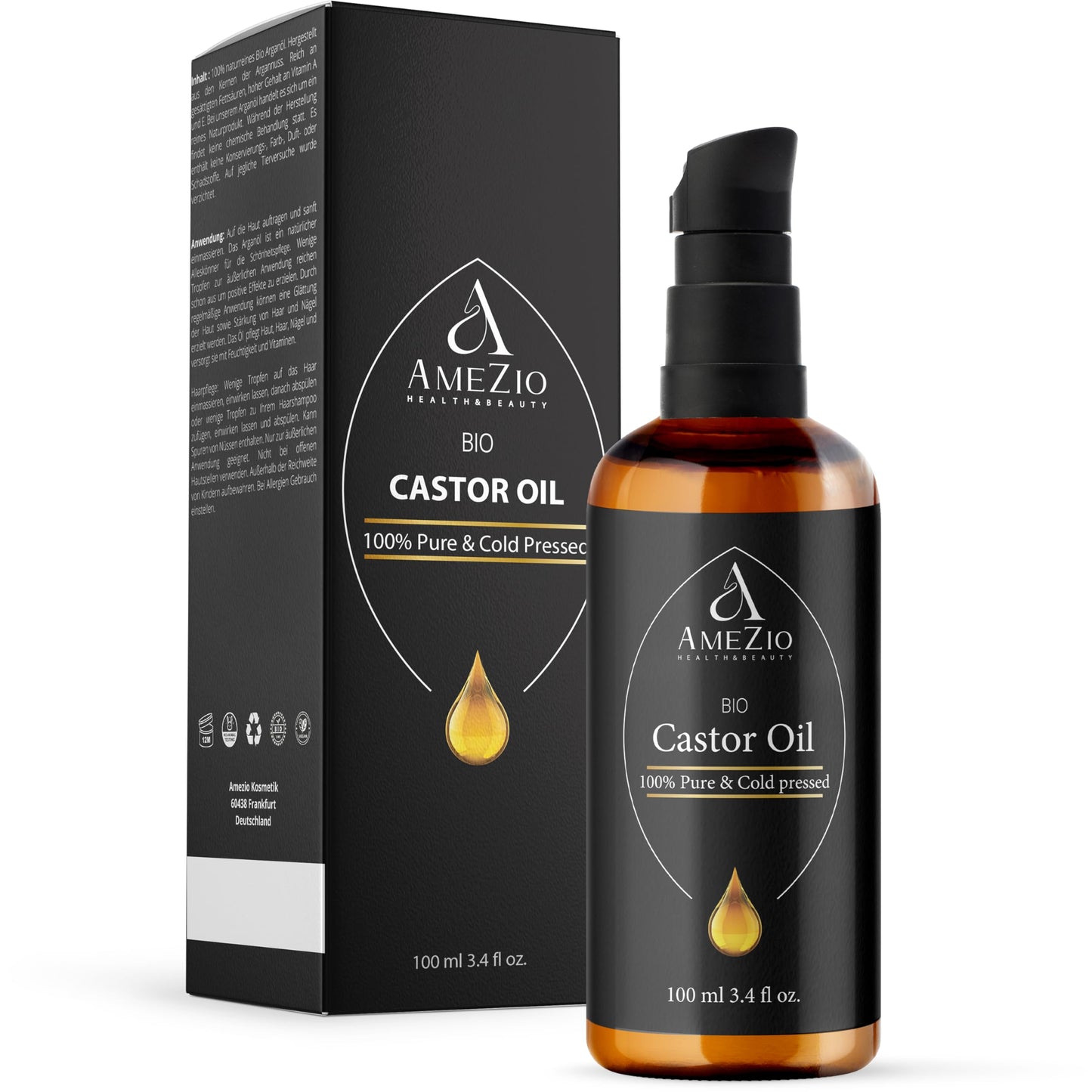 Organic Cold-Pressed Castor Oil – 100ml