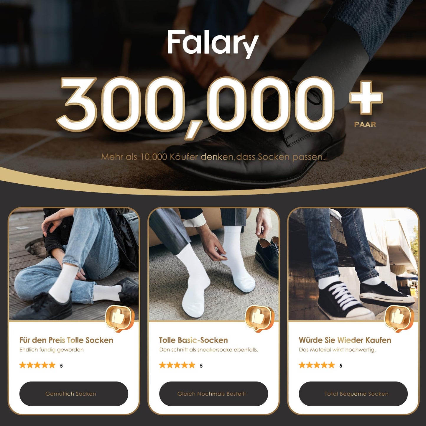FALARY 12 Pairs Men’s Cotton Socks