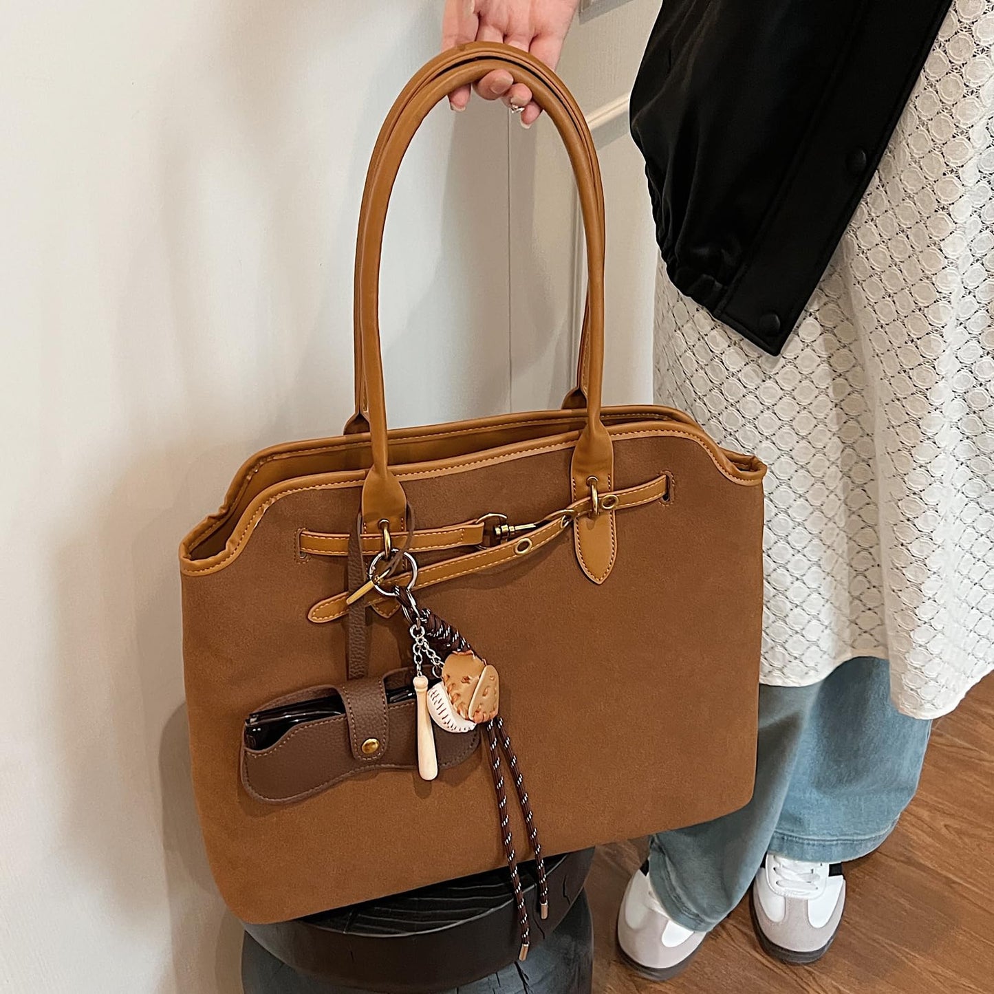 Unisoul Suede Handbag for Women