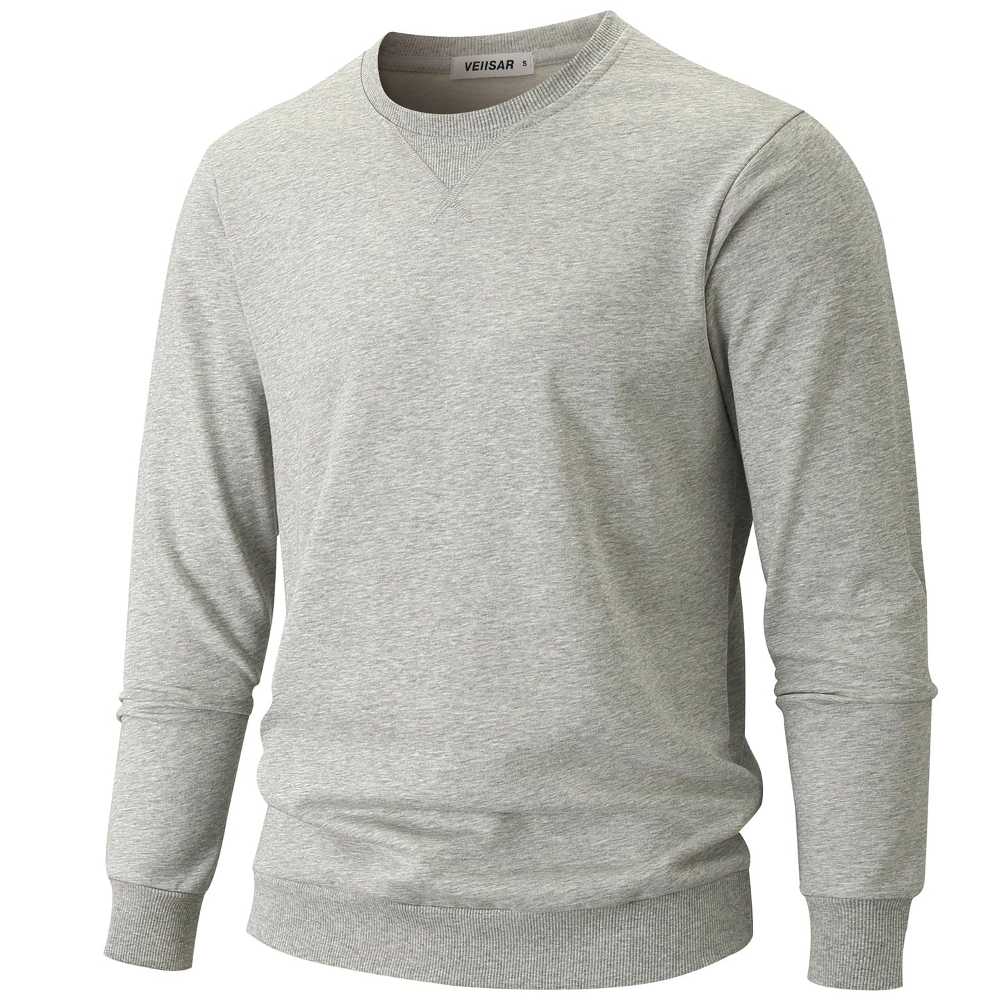 VEIISAR Men’s Basic Sweatshirt – Long Sleeve Crew Neck Pullover