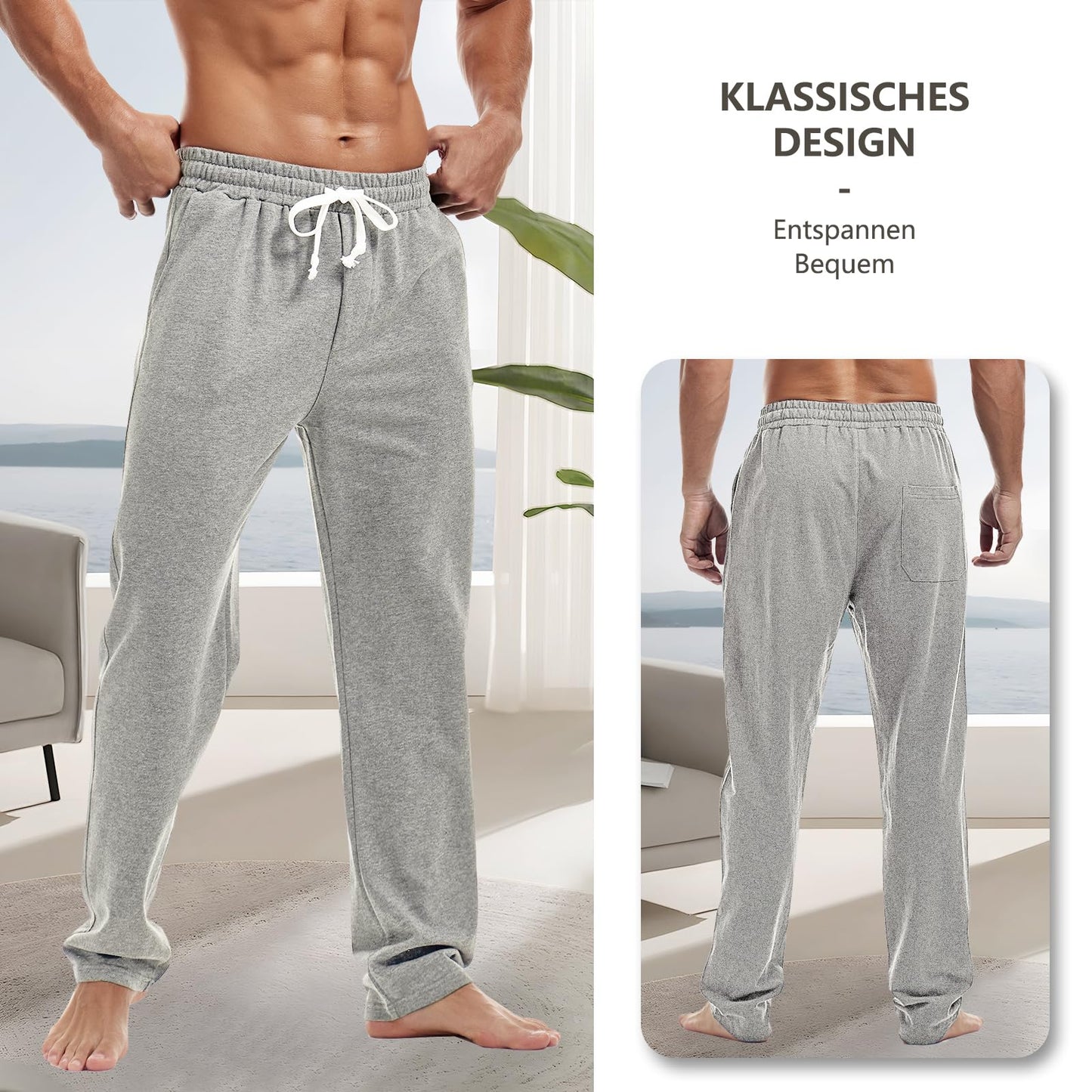 Men's Cotton Jogging Pants Sport Trousers